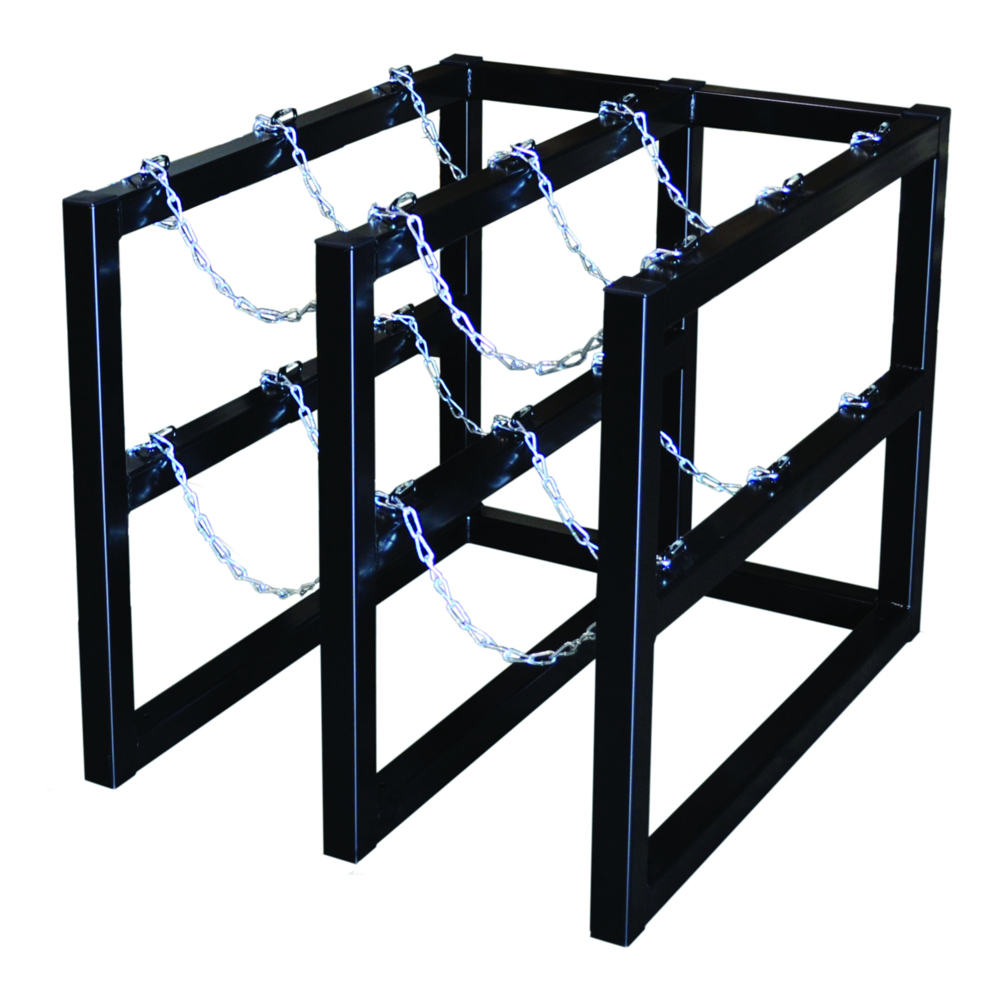 Justrite Gas Cylinder Storage Rack — 6 Cylinder Capacity, 2 Wide x 3 Deep, Steel, Model# 35112
