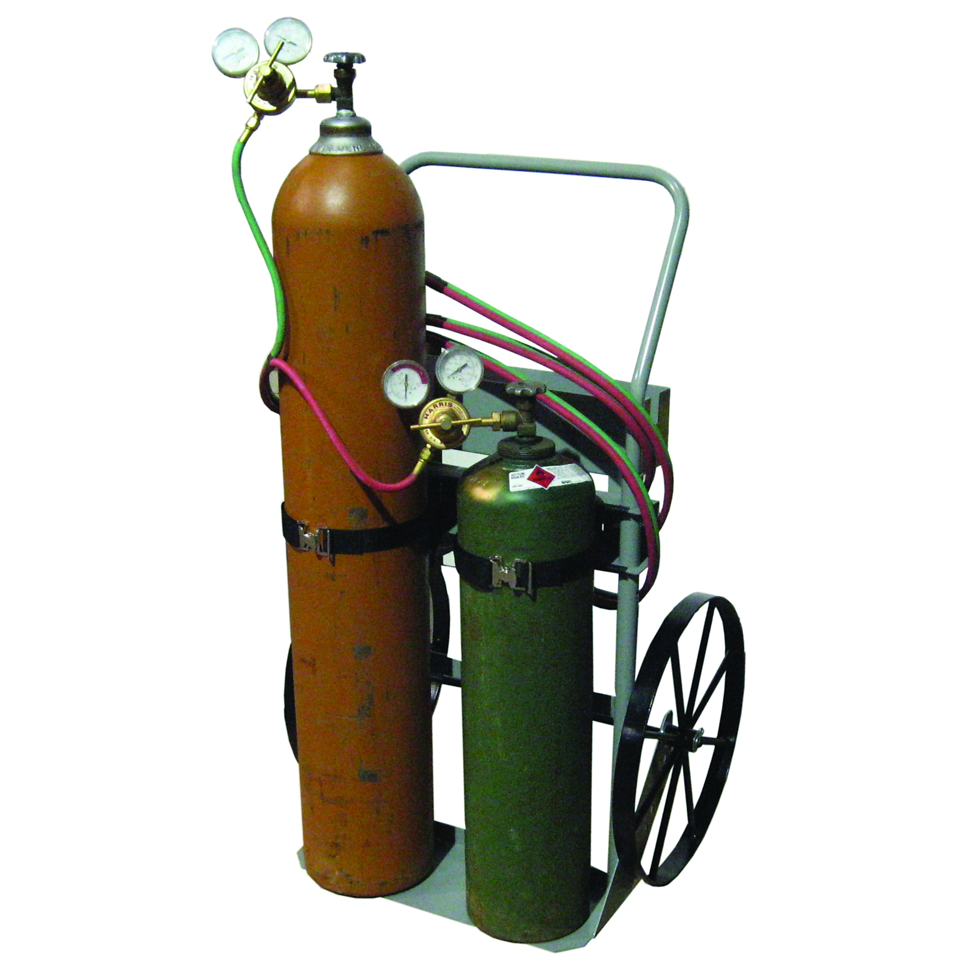 Justrite Double Cylinder Hand Truck — 20in. Steel Wheels, 350 lb. Capacity, Model# 35020