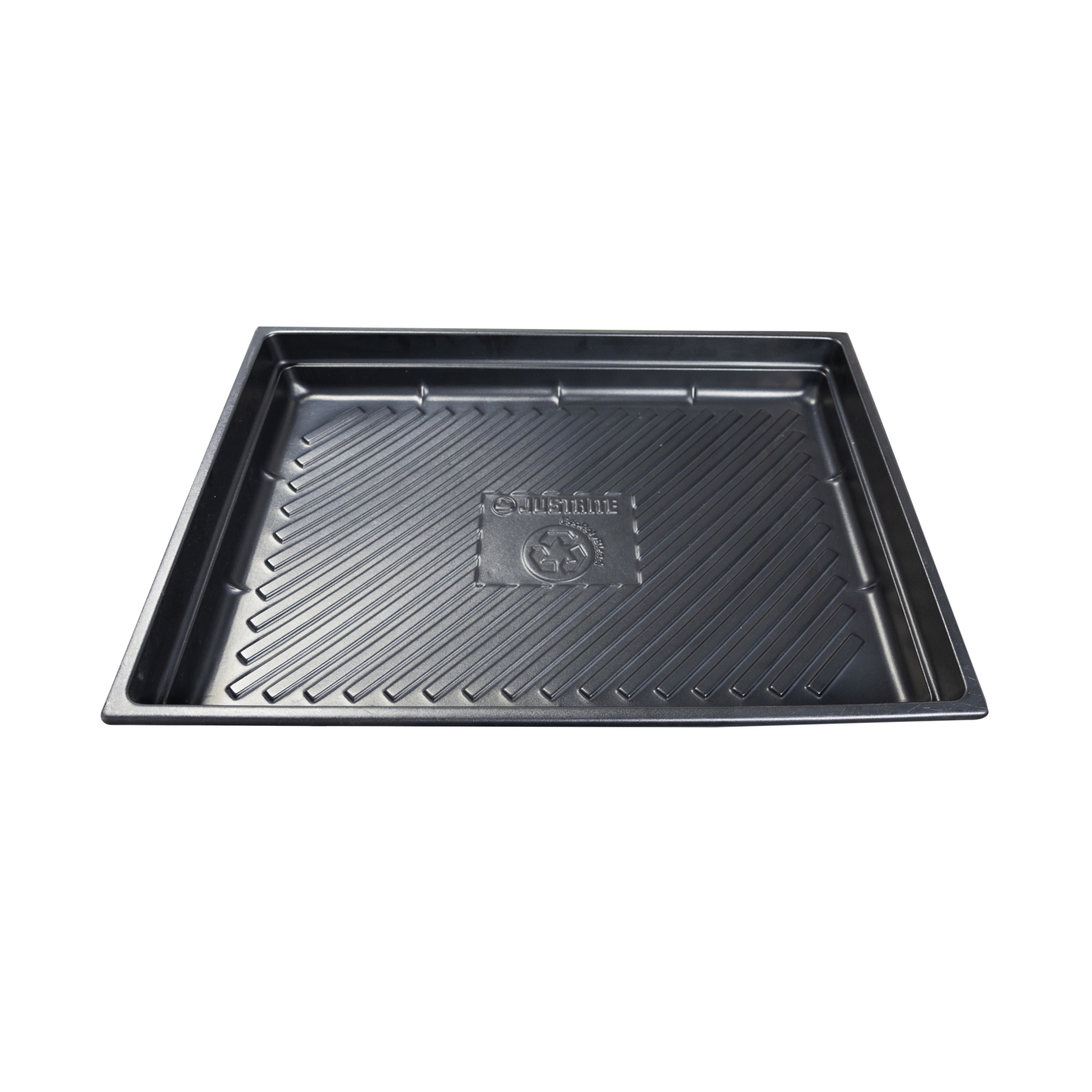 Justrite EcoPolyBlend Spill Tray — 47in.W x 33in.D x 5.5in.H, 29-Gal. Capacity, Black, Model# 28719