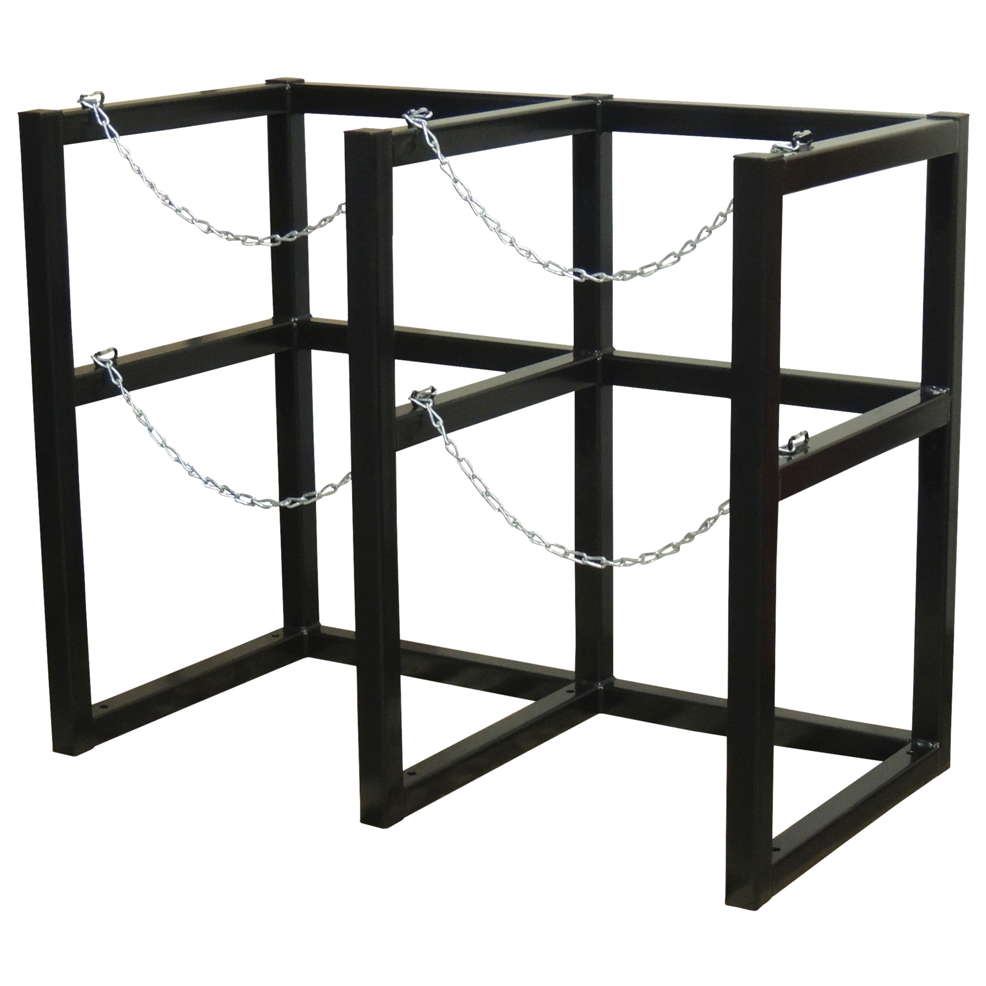 Justrite Cryogenic Gas Cylinder Storage Rack — 2 Cylinders, 22in. Max Diameter, Steel, Model# 35188
