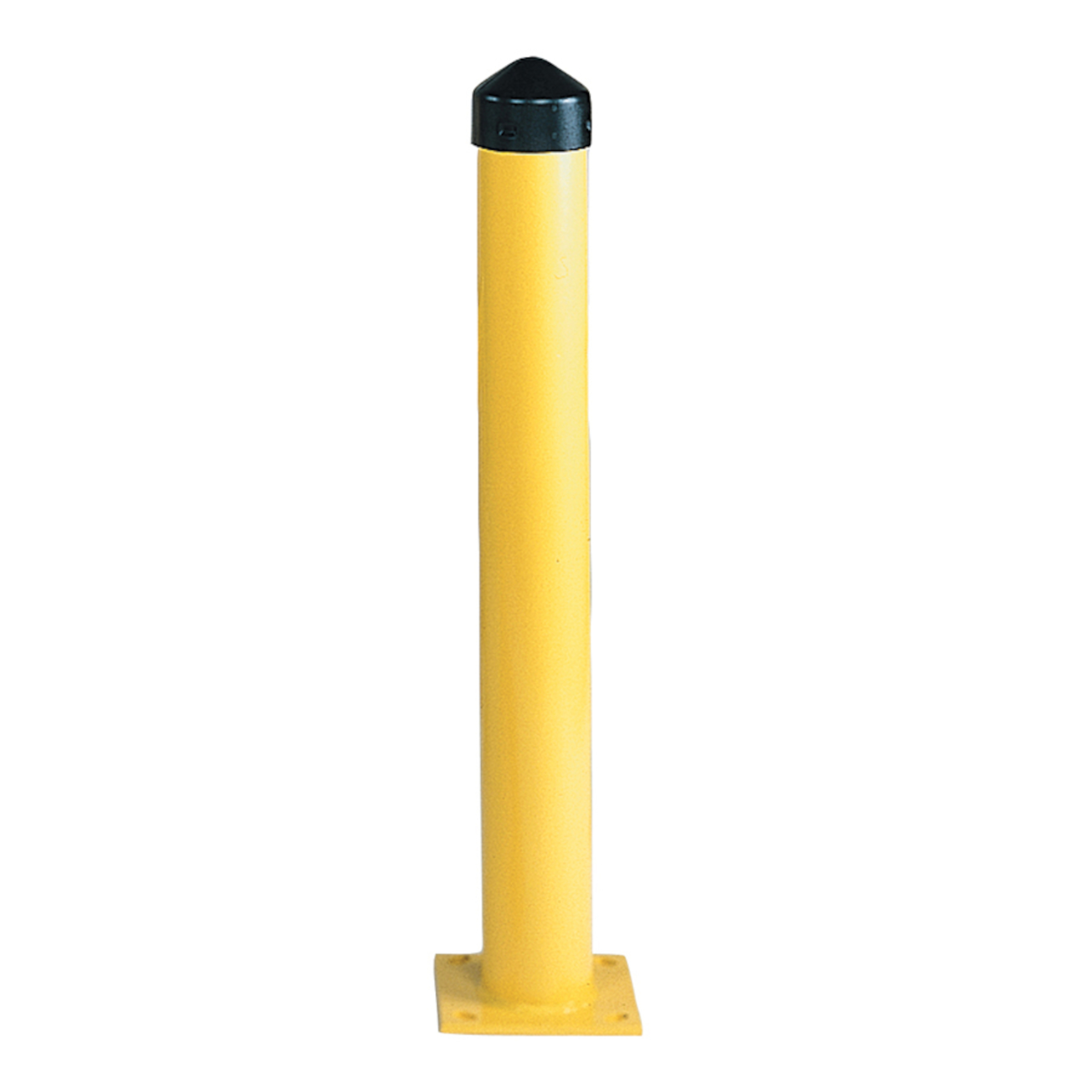 Eagle Round Steel Bollard Post — 6in. x 42in., 1/4in. Thick, Safety Yellow, Model# 1764