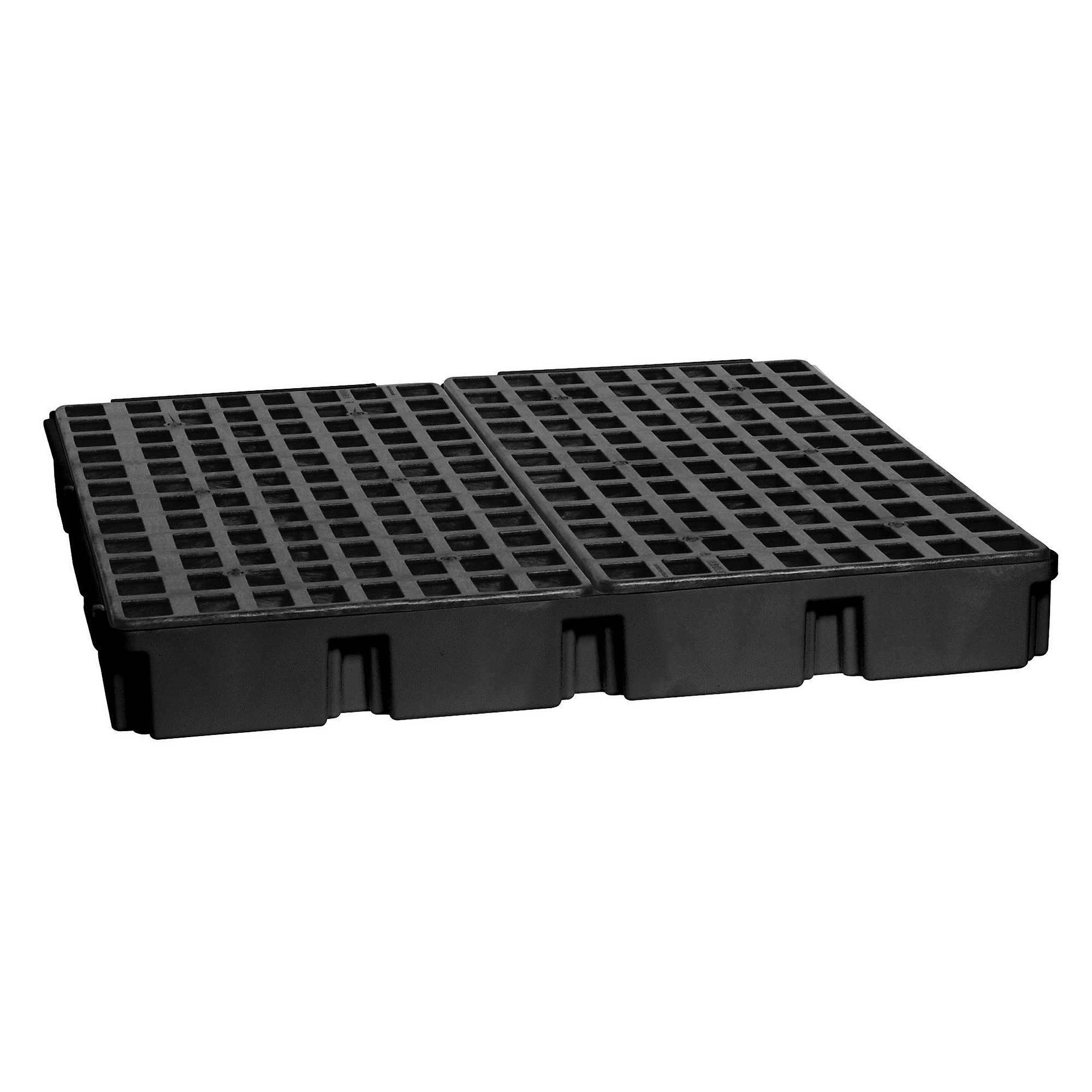 Eagle 4-Drum Plastic Pallet — Black, Without Drain, UV Protected, Model# 1645BND