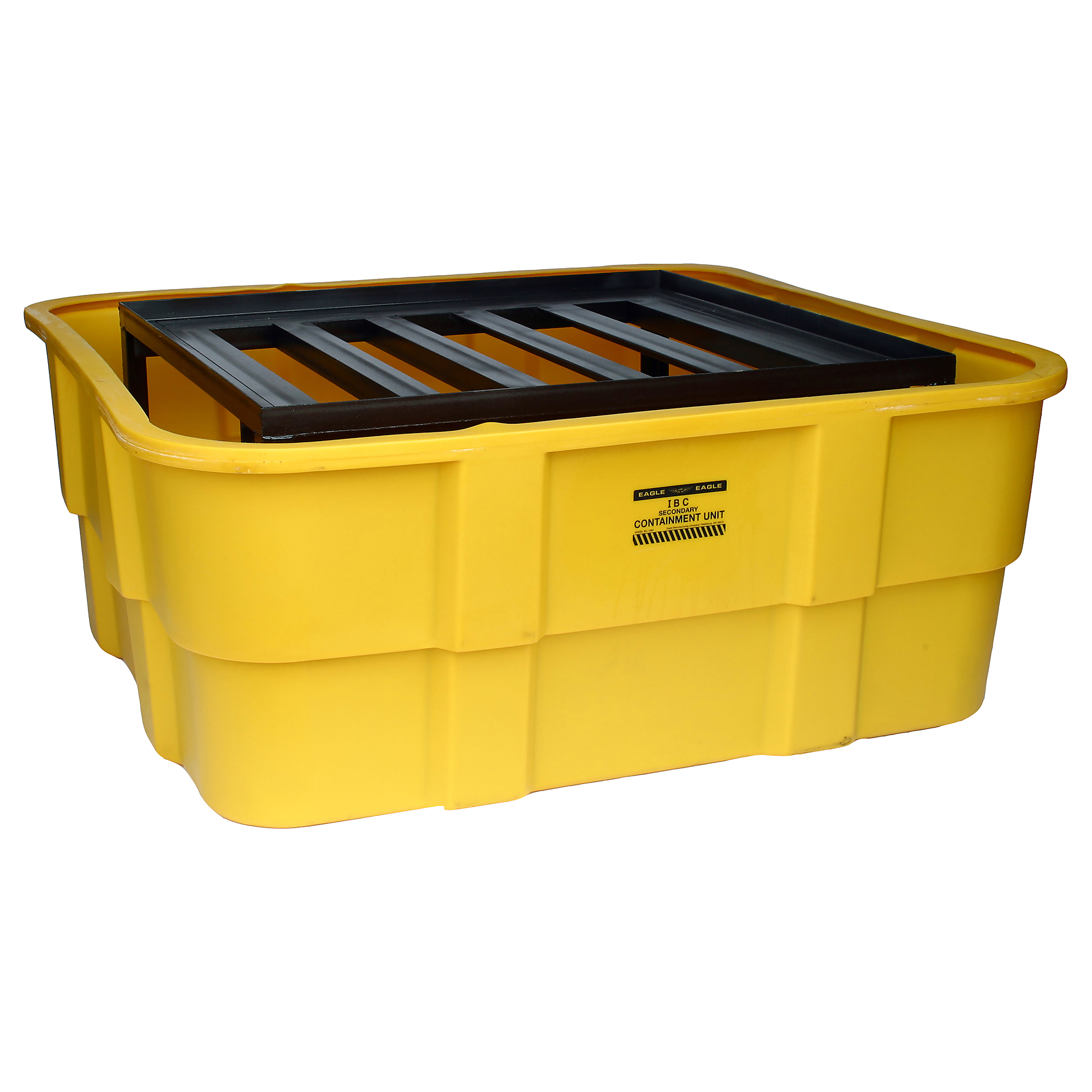 Eagle IBC Containment Unit — 400 Gallon Sump Capacity, Steel Platform, 10,000 Lb. Load Capacity, Yellow, Model# 1680