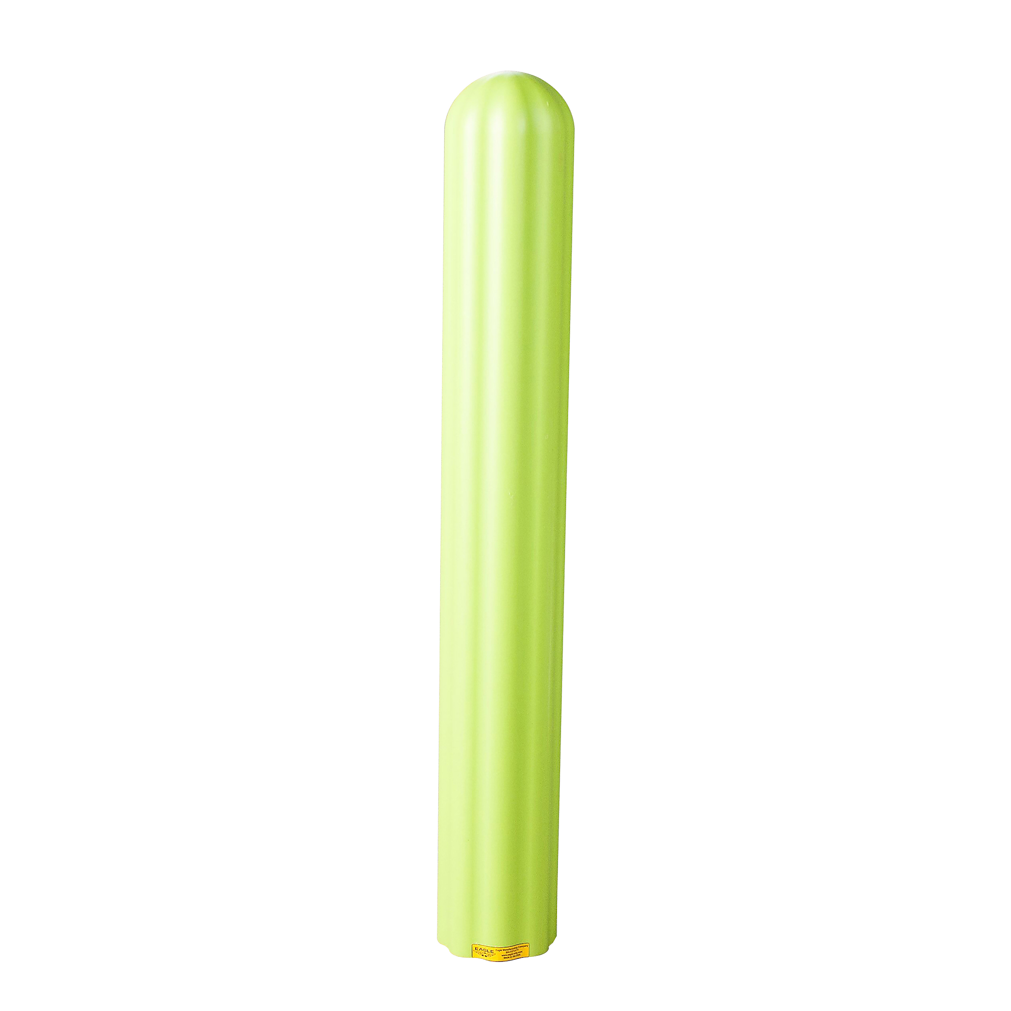 Eagle Fluted Bollard Cover — 4in. x 56in., High-Density Polyethylene, Lime, Model# 1732LM