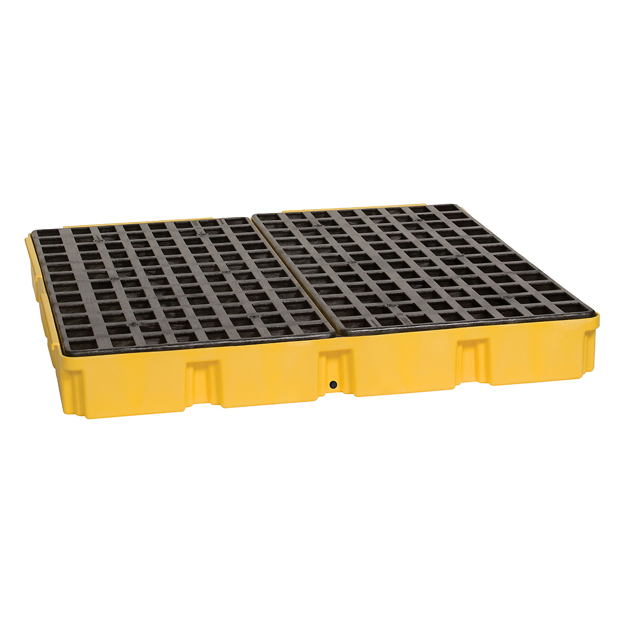 Eagle Modular Spill Containment Platform with Drain — 60.5 Gallon Sump Capacity, 4 Drum, Yellow, Model# 1635D