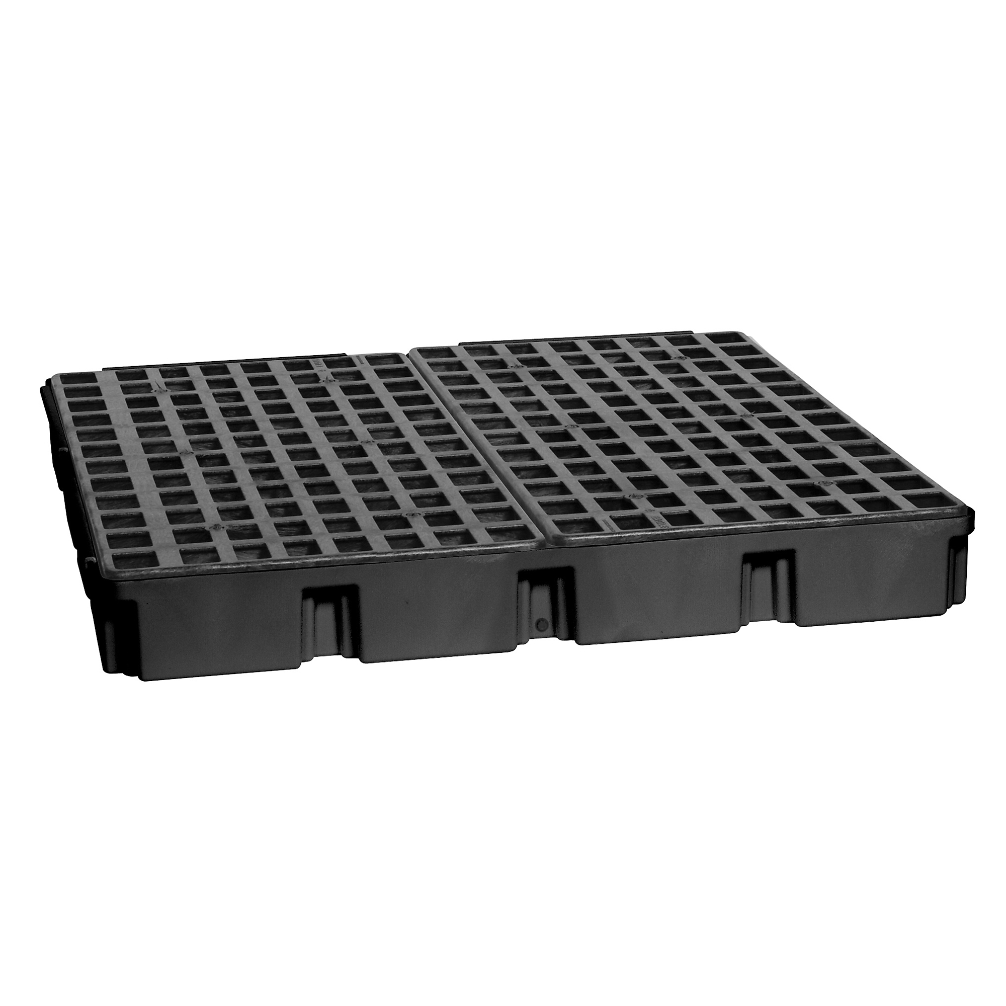 Eagle Modular Spill Containment Platform with Drain — 60.5 Gallon Sump Capacity, 4 Drum, Black, Model# 1635BD