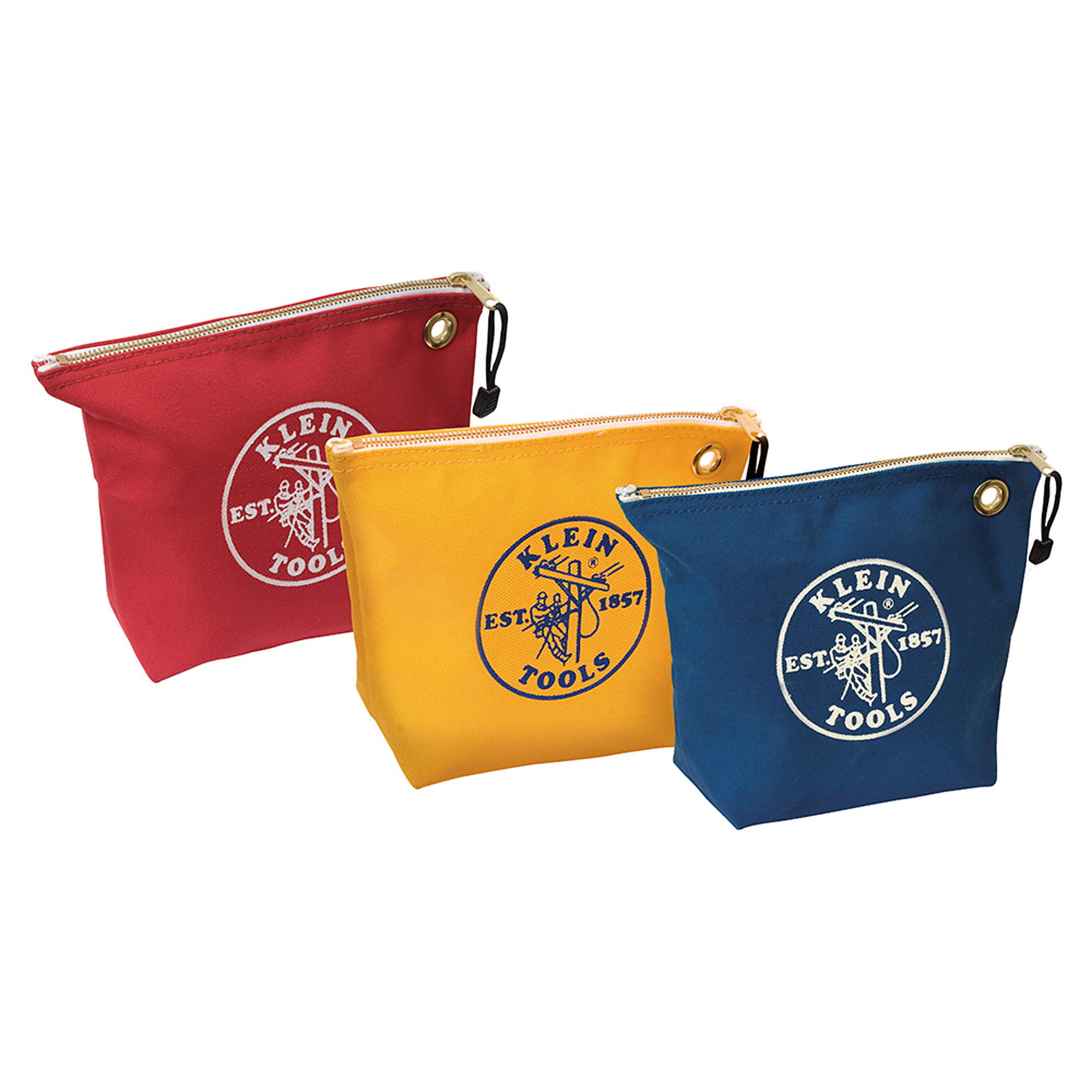 Zipper Bags, Assorted Canvas Tool Pouches, 3-Pack, Model# 5539CPAK