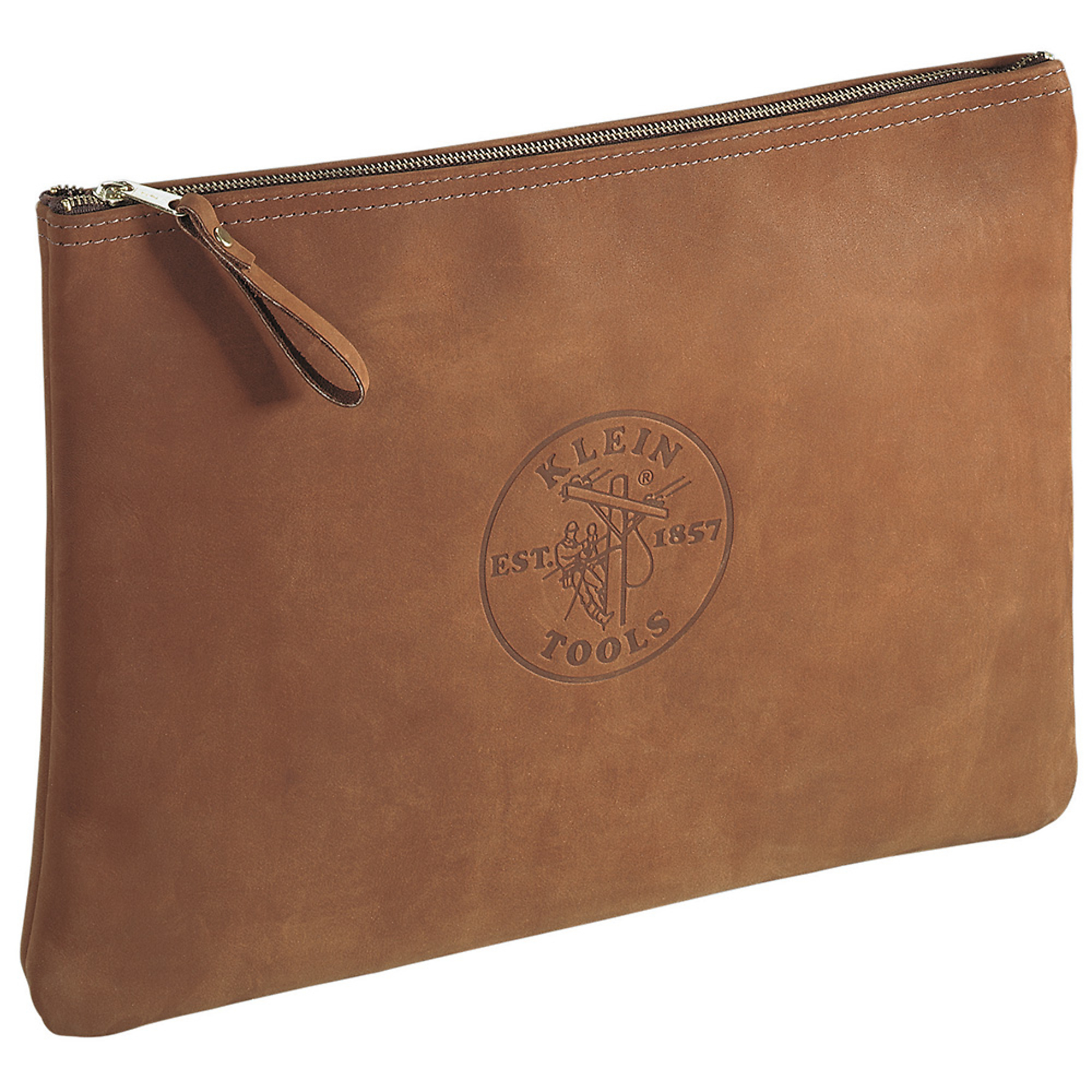 Zipper Bag, Contractor's Leather Portfolio, Model# 5136
