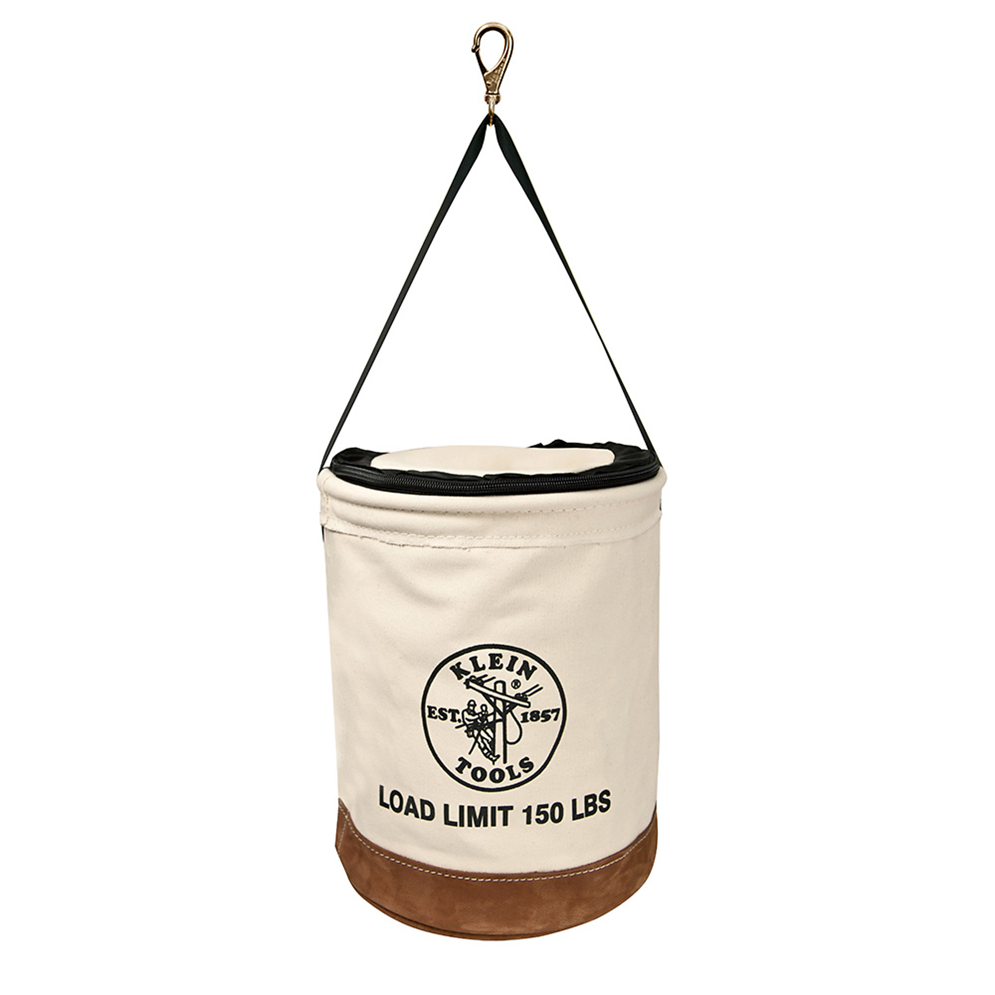 Klein Tools Canvas Bucket with Closing Top — 17in., Model# 5104CLR17