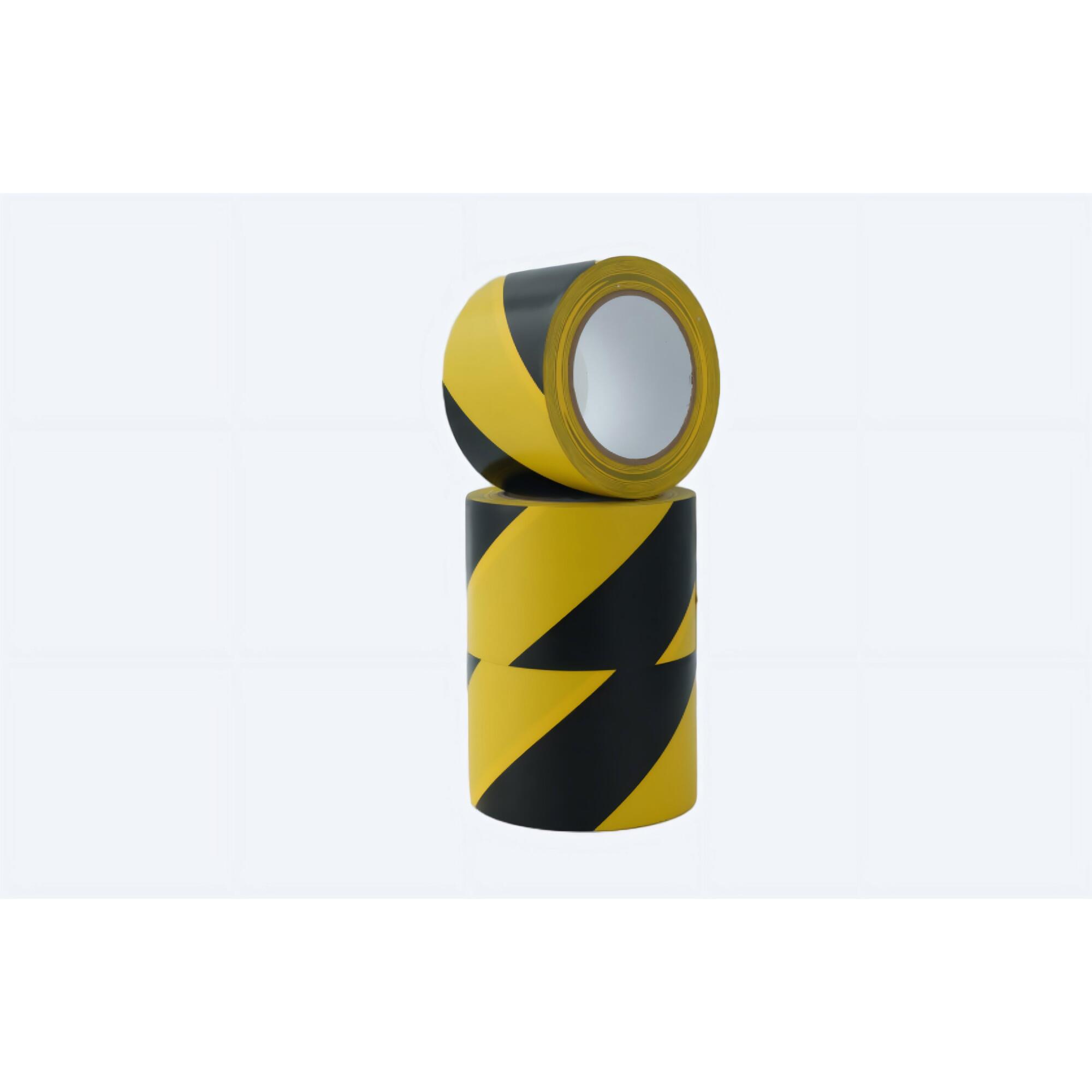 4Dock Safety Warning Stripe Vinyl Tapes — 3 Rolls, Model# PT001-DK