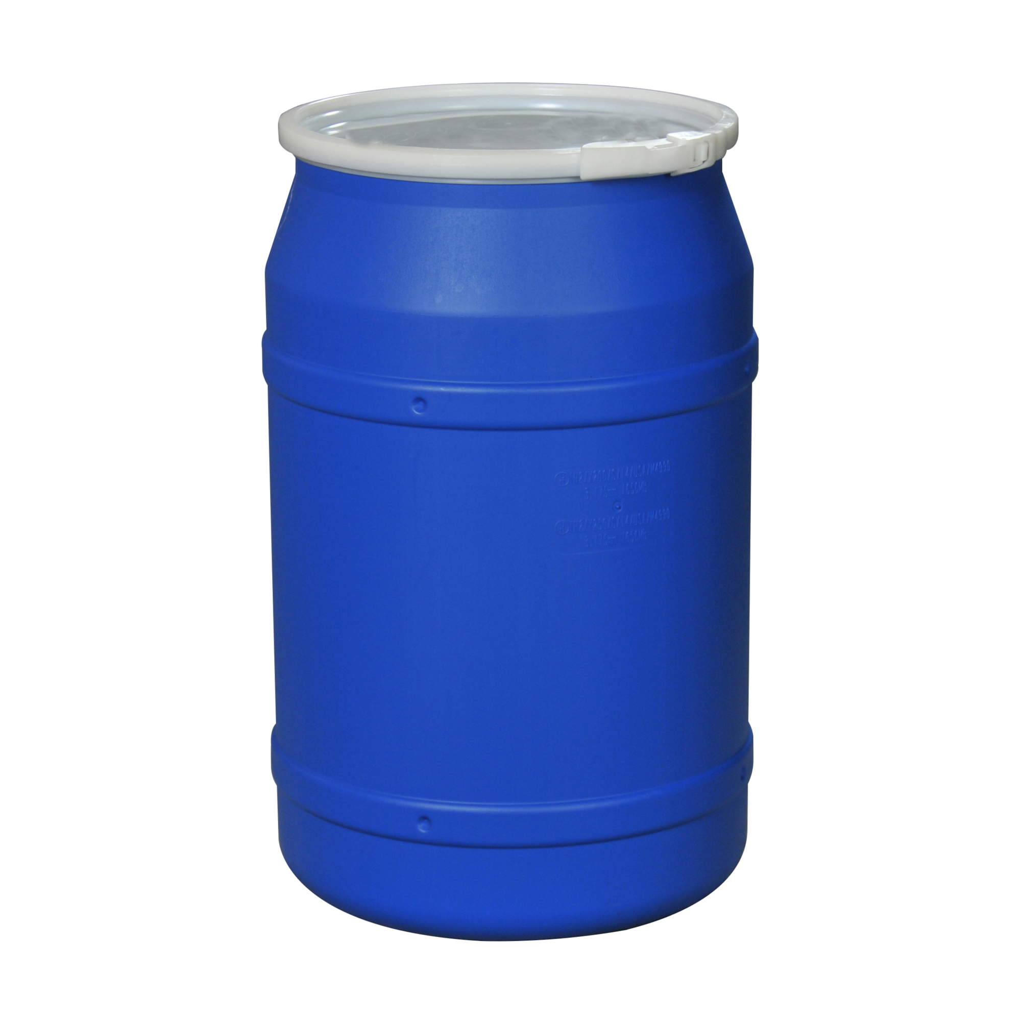 Eagle 55-Gallon Open Head Plastic Drum — Lever-Lock, HDPE, Chemical-Resistant, Blue, Model# 1656B