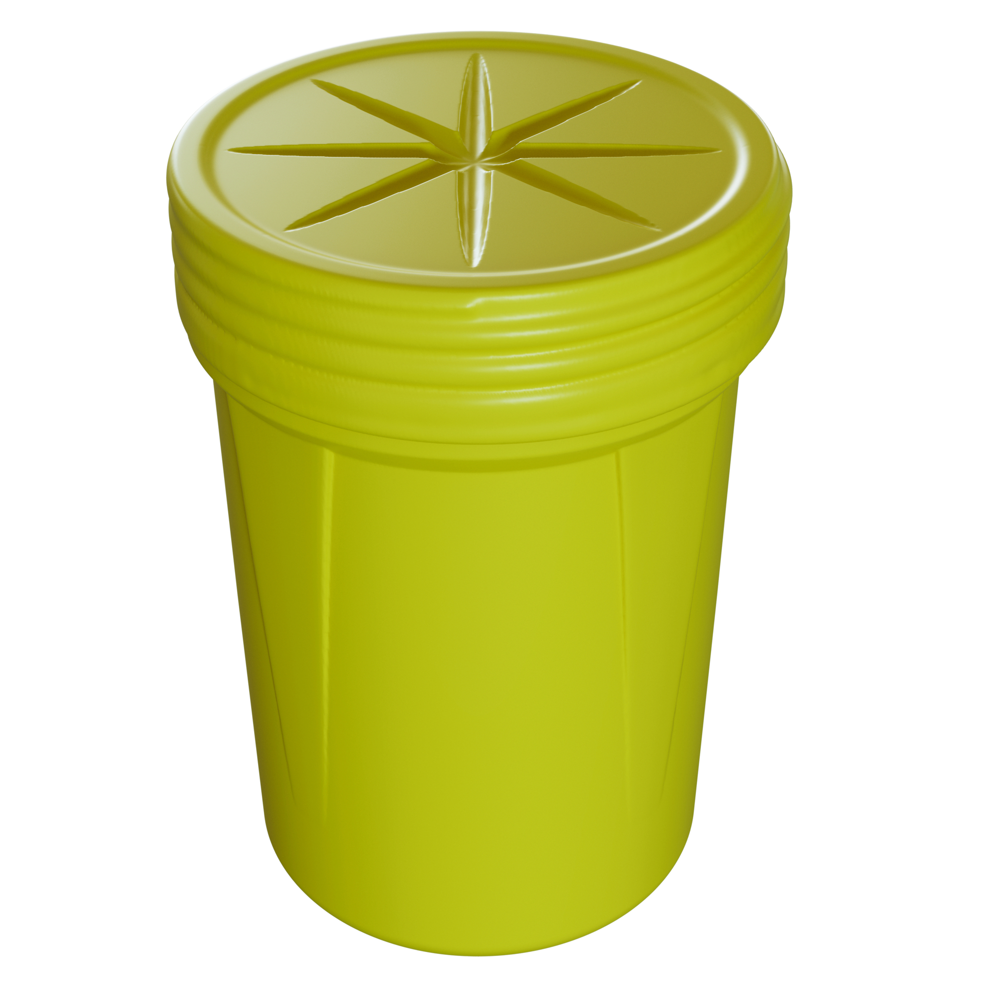 Eagle Lab Pack Plastic Barrel Drum — 30 Gallon, Screw-On Lid, HDPE, Yellow, Model# 1600SL