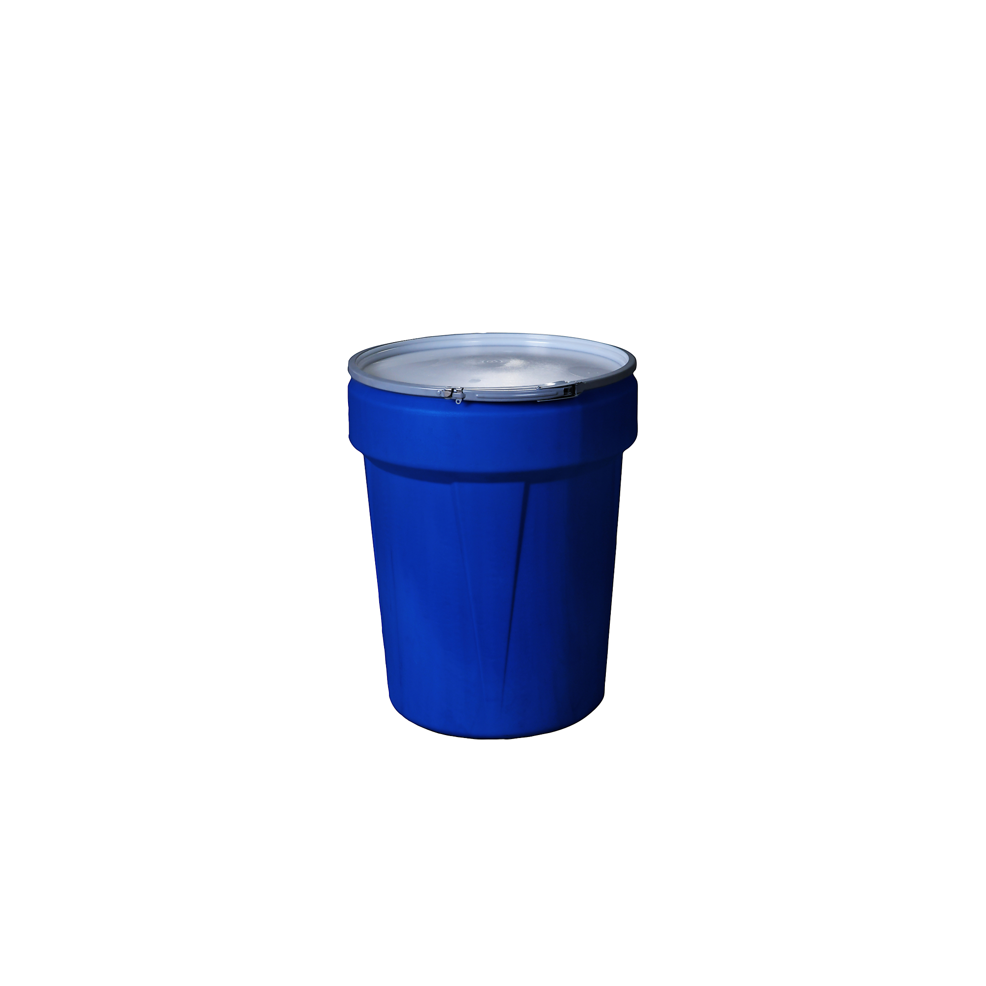 Eagle Lab Pack Plastic Barrel Drum — 40-Gallon, Metal Lever-Lock, High-Density Polyethylene, Blue, Model# 1651MB