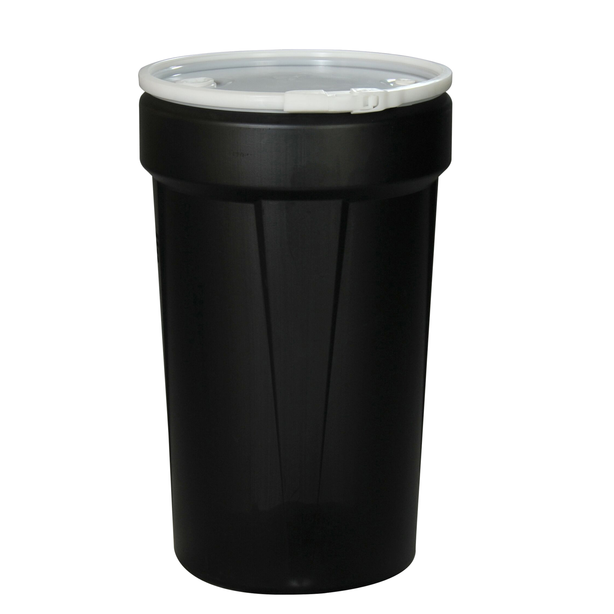 Eagle Lab Pack Open Head Plastic Drum — 55 Gallon, Lever-Lock, HDPE, Black, Model# 1655BLKBG