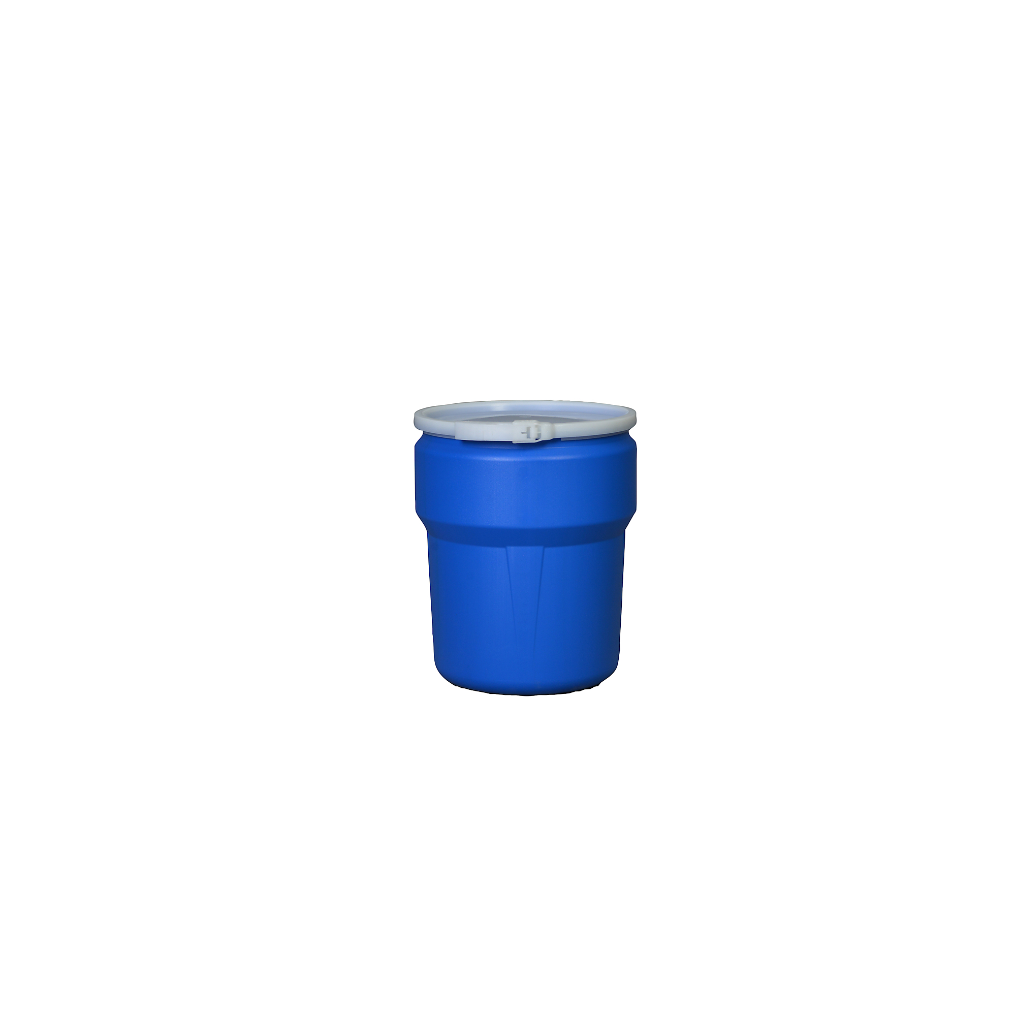 Eagle Open Head Plastic Barrel Drum — 14 Gallon, HDPE, Lever-Lock, Weather and Chemical Resistant, Blue, Model# 1610B