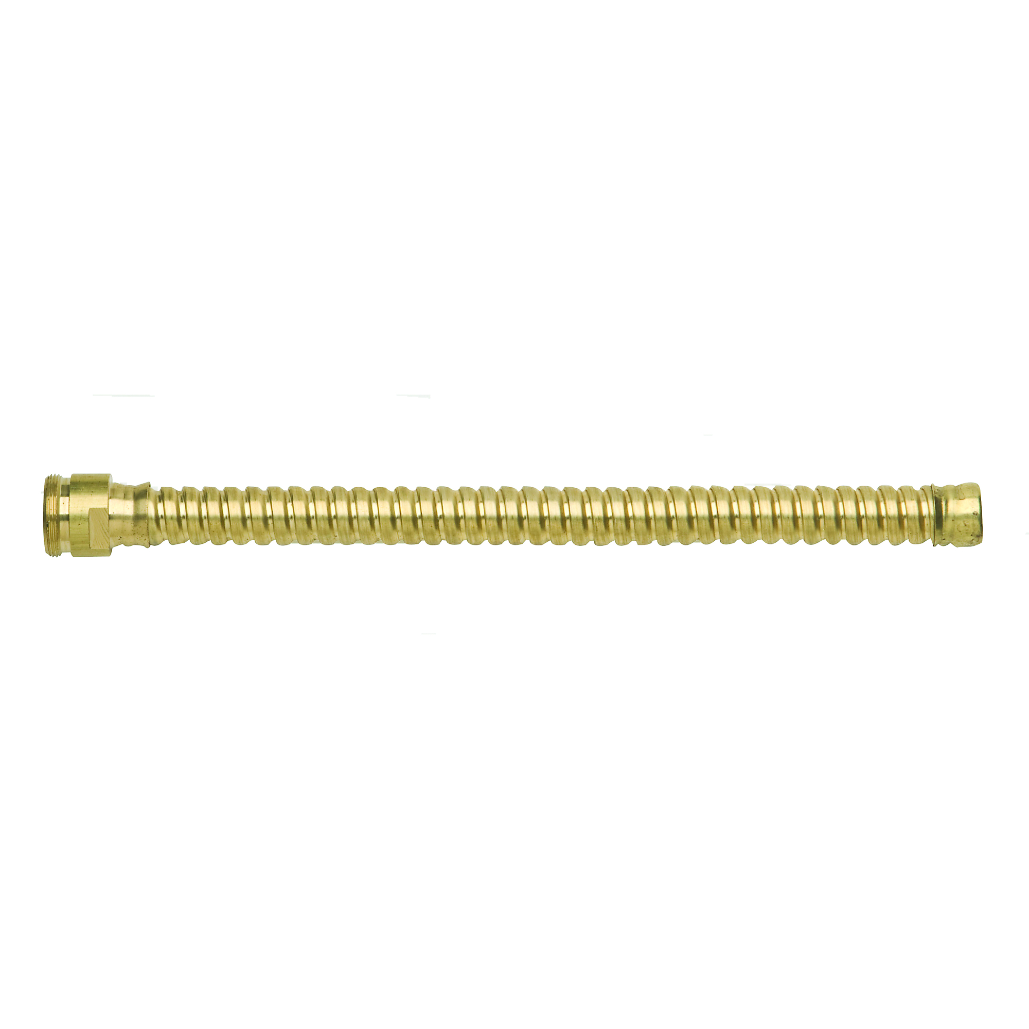 Justrite Flexible Hose Extension for Drum Faucet — 8in. Long, Brass, Model# 08930