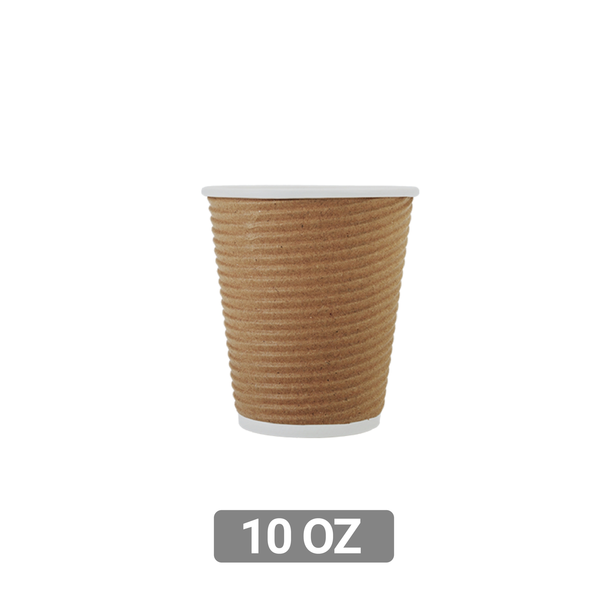 4Dock Ripple Insulated Cups for Hot Drinks — 500 Pack, Double-Wall Design, Model# PC004-DK