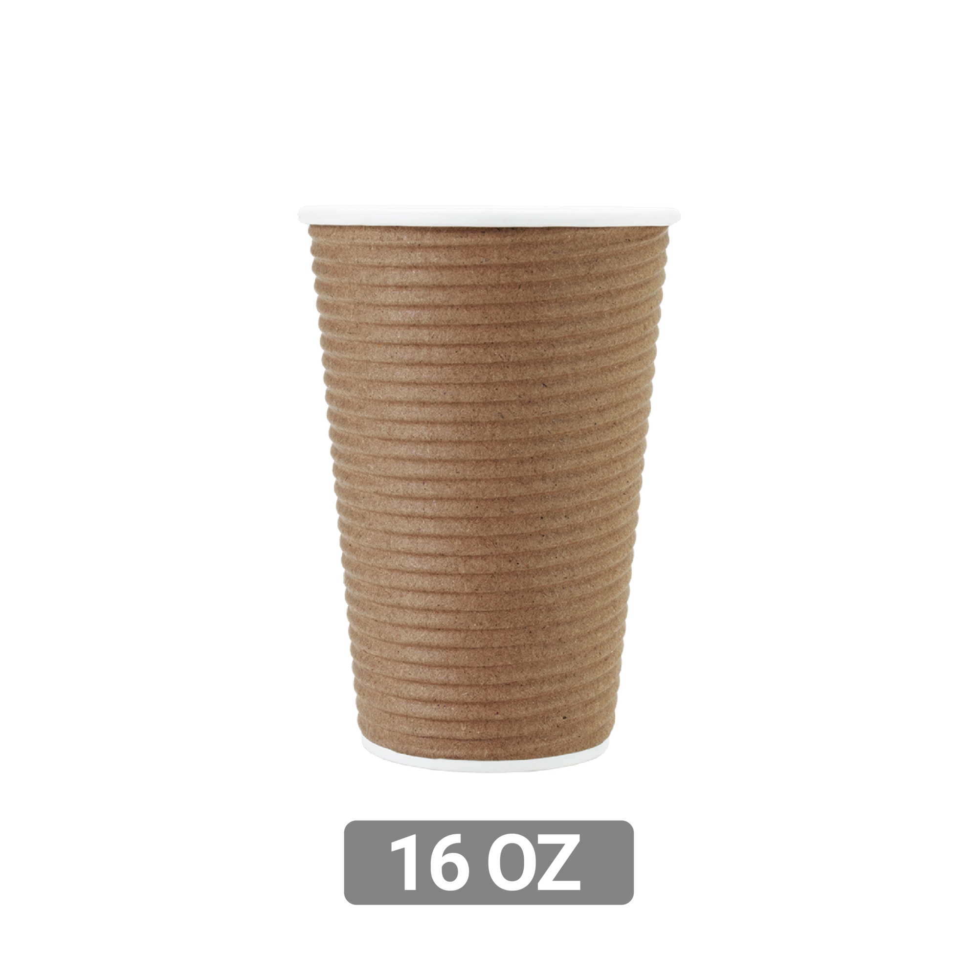 4Dock Ripple Insulated Cups for Hot Drinks — 500 Pack, Double-Wall Design, Model# PC006-DK