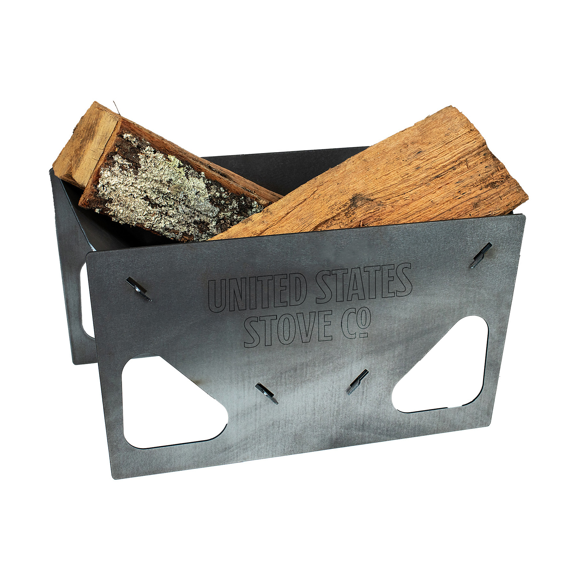 US Stove Company Collapsible Fire Pit — 11in. x 12in. x 20in., 14-Ga. Steel, 15 Lbs., Small, Model# US12VP