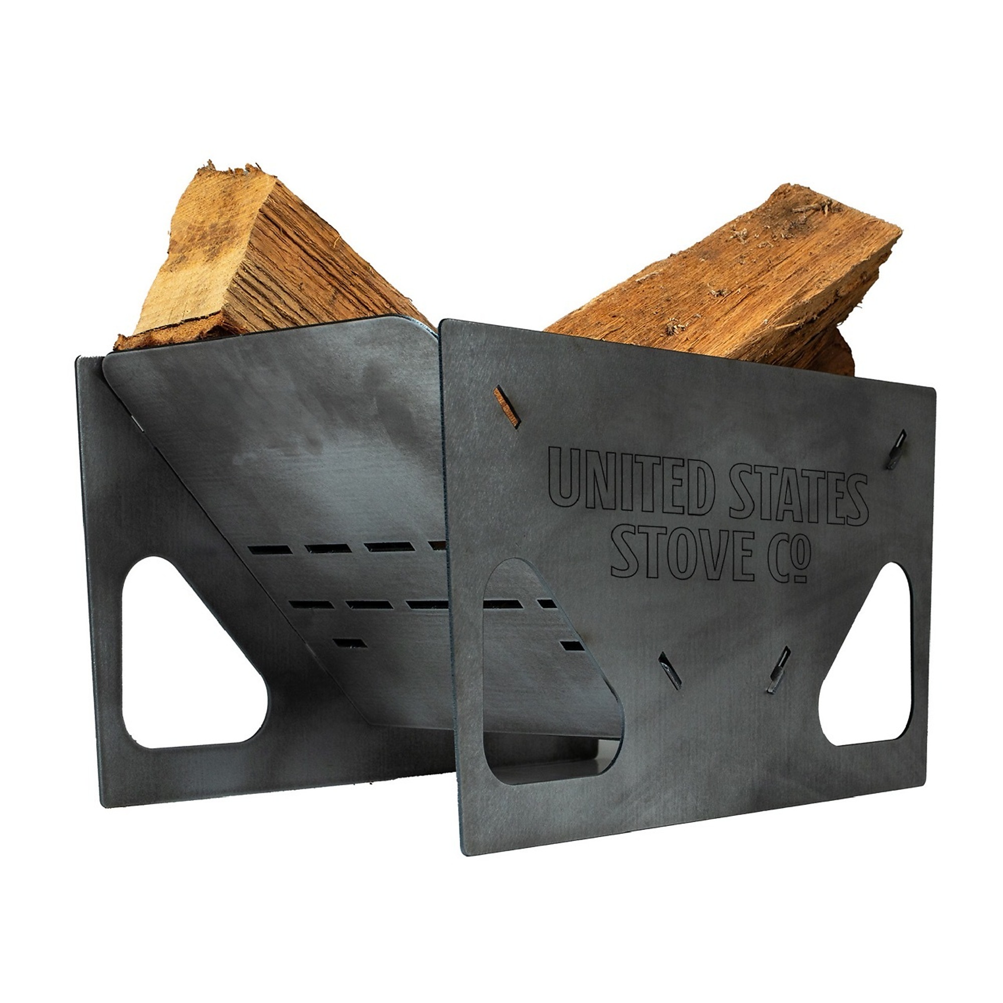 US Stove Company Collapsible Fire Pit — 11in. x 19in. x 20in., 7-Ga. Steel, 59 Lbs., Large, Model# US19VP