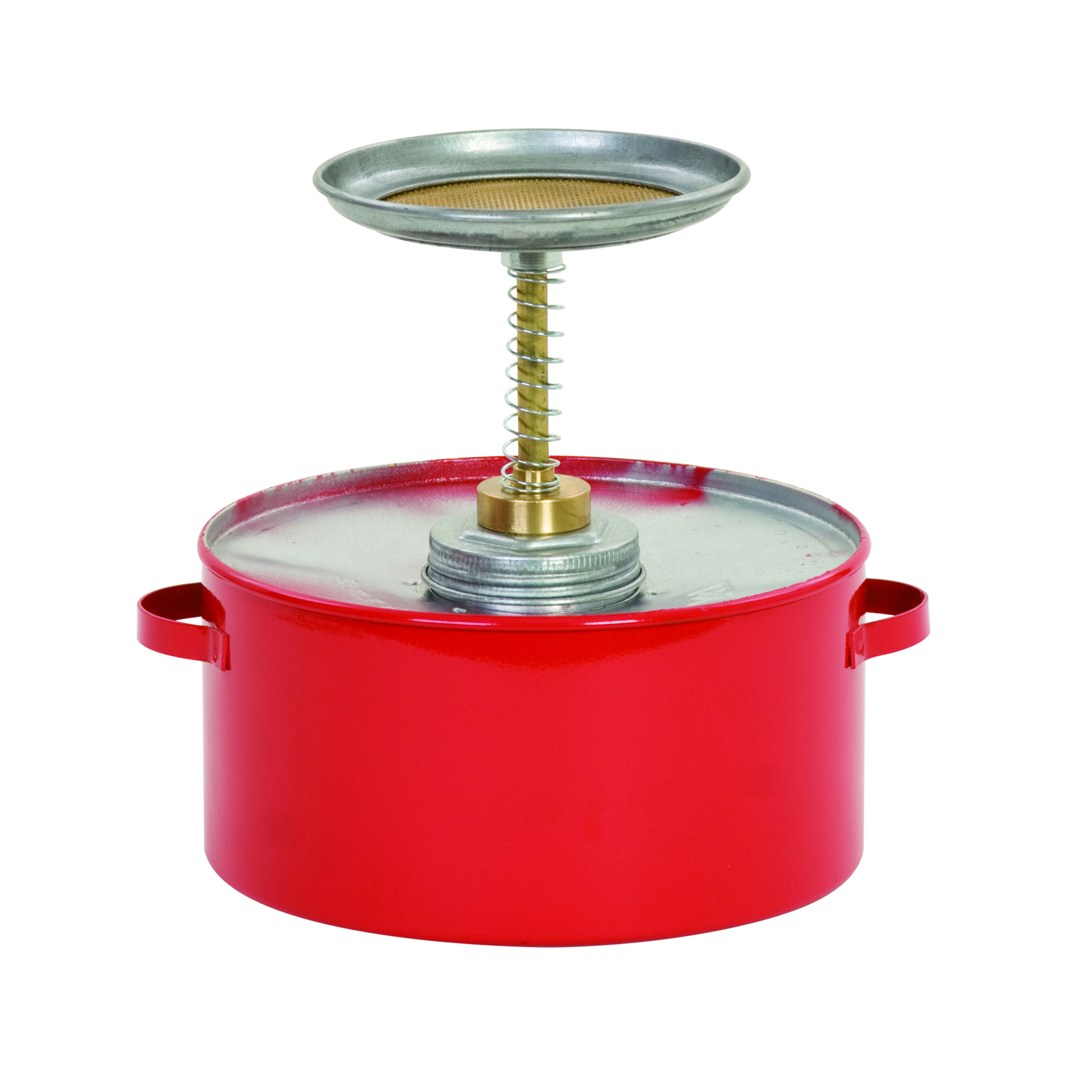 Eagle Plunger Dispensing Can — 2 Quart, Galvanized Steel, Dasher Screen, Red, Model# P702