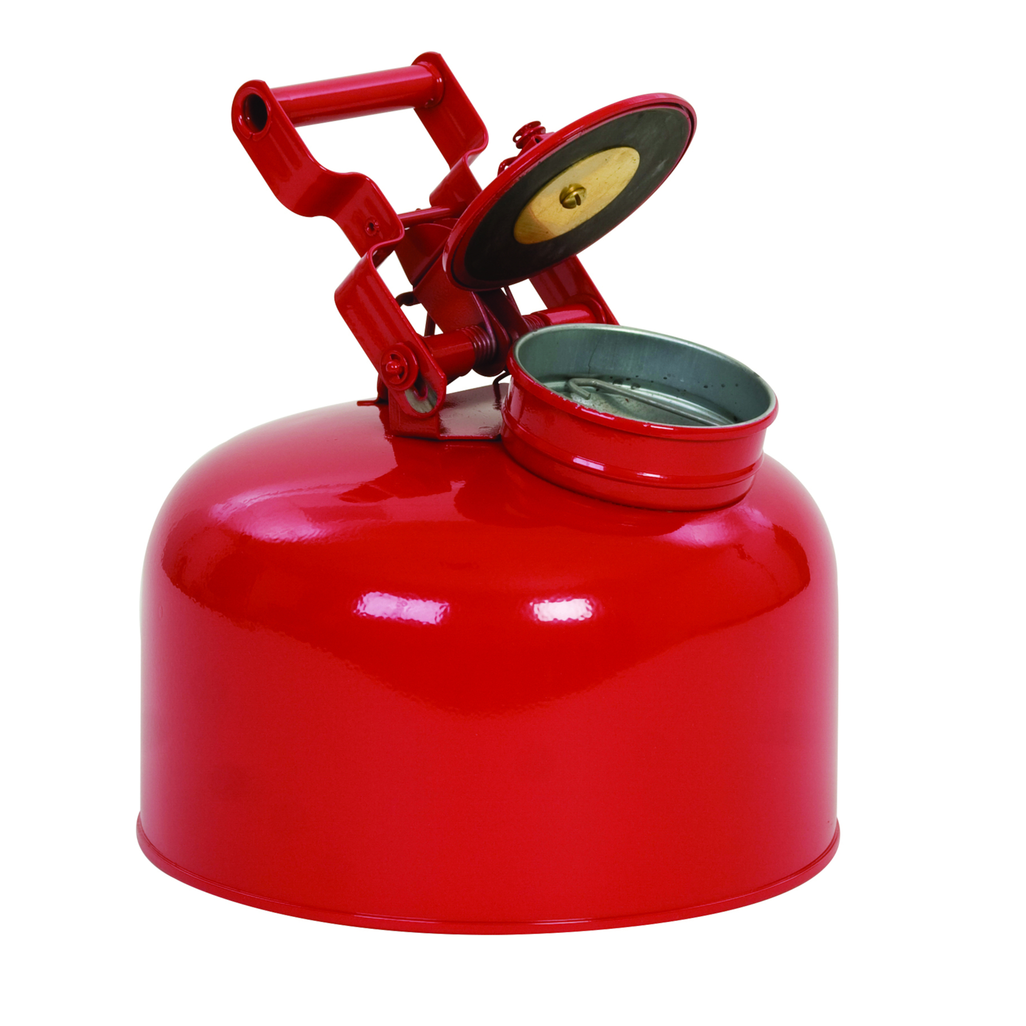 Eagle Metal Disposal Safety Can — 2.5 Gallon, Galvanized Steel, Flame Arrester, Red, Model# 1423