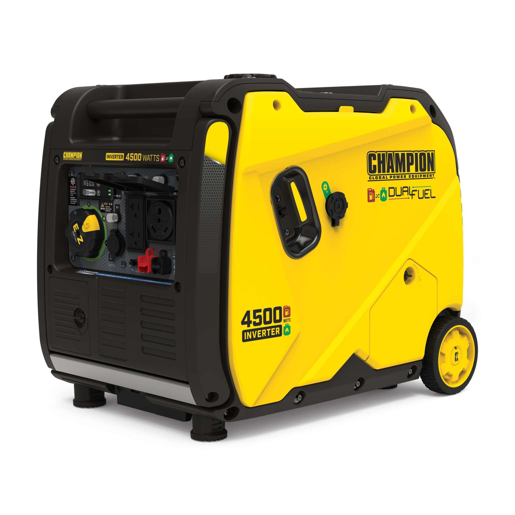 Champion Power Equipment 4500-Watt Dual Fuel Inverter Generator — Electric Start, RV Ready, Quiet Technology, CO Shield, Model# 201319