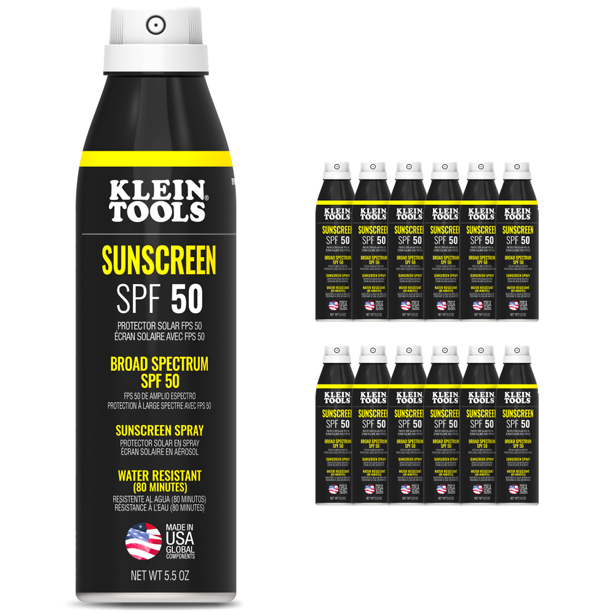 Sunscreen Spray, Broad Spectrum SPF 50, 12-Pack, Model# SPF50SPY55