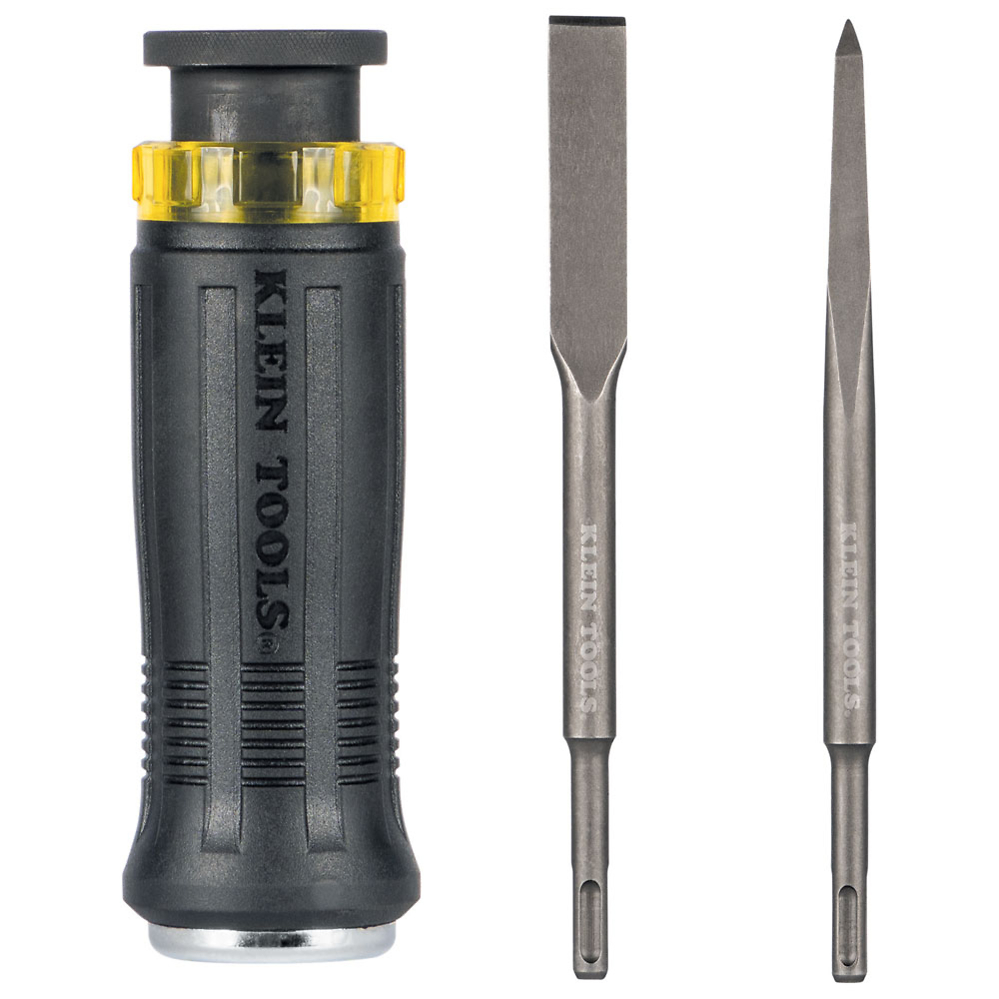 SDS Chisel Bit Set with Handle, 3-Piece, Model# 32753SD