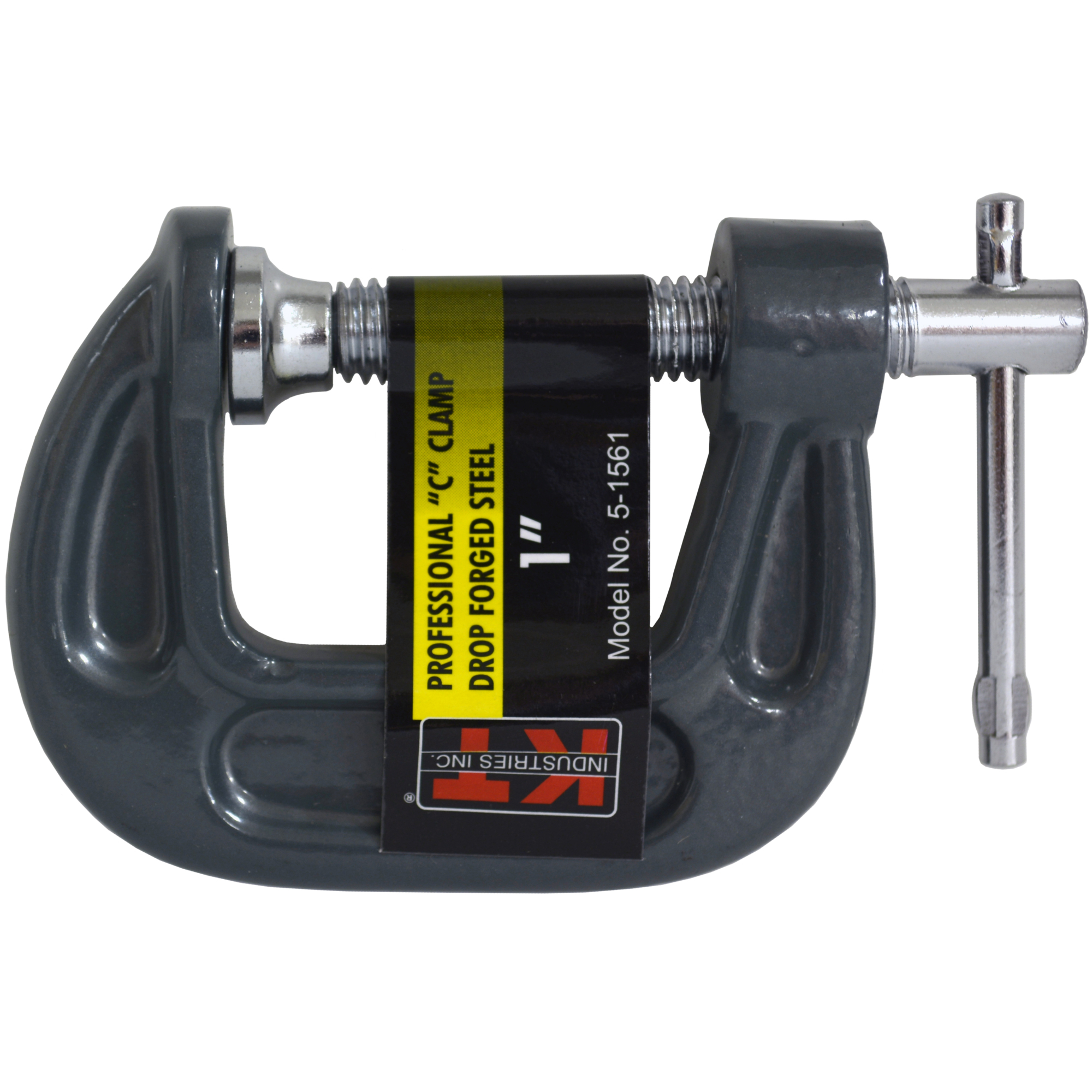 K-T Industries Heavy-Duty C-Clamp — 1in., Steel Screw, Sliding Handle, Model# 5-1561