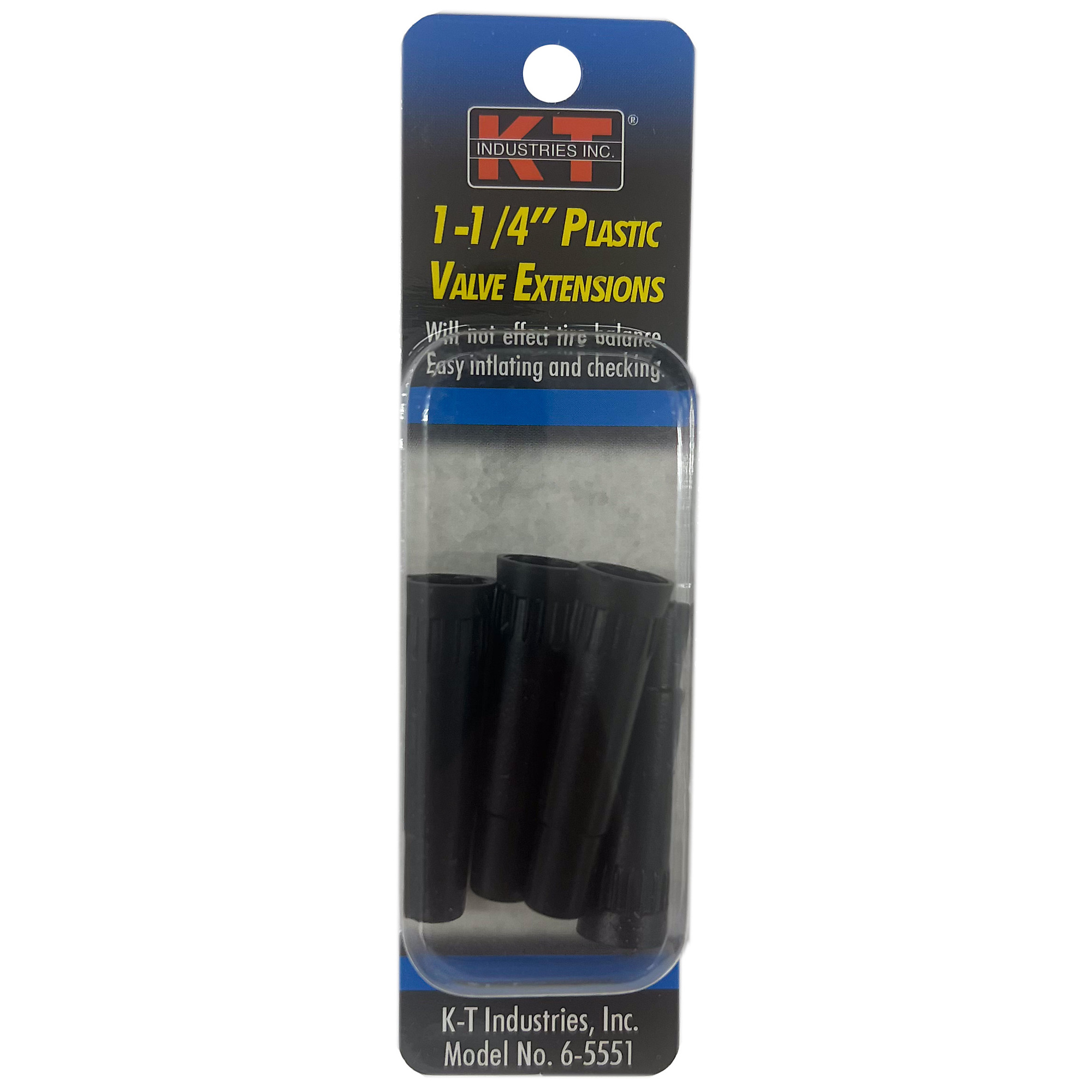 K-T Industries Plastic Valve Extensions — 1 1/4in., 4 Pk., Model# 6-5551