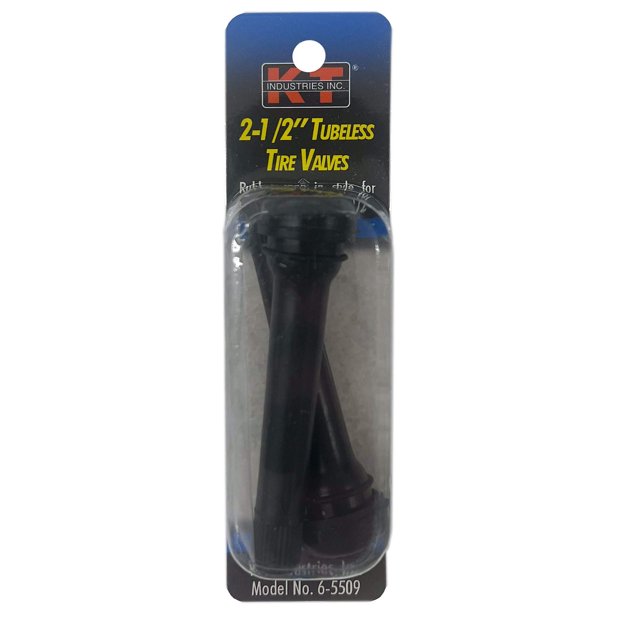 K-T Industries Rubber Snap-In Valve — 2.5in., Tubeless, 60 PSI, 2 Pk., Model# 6-5509