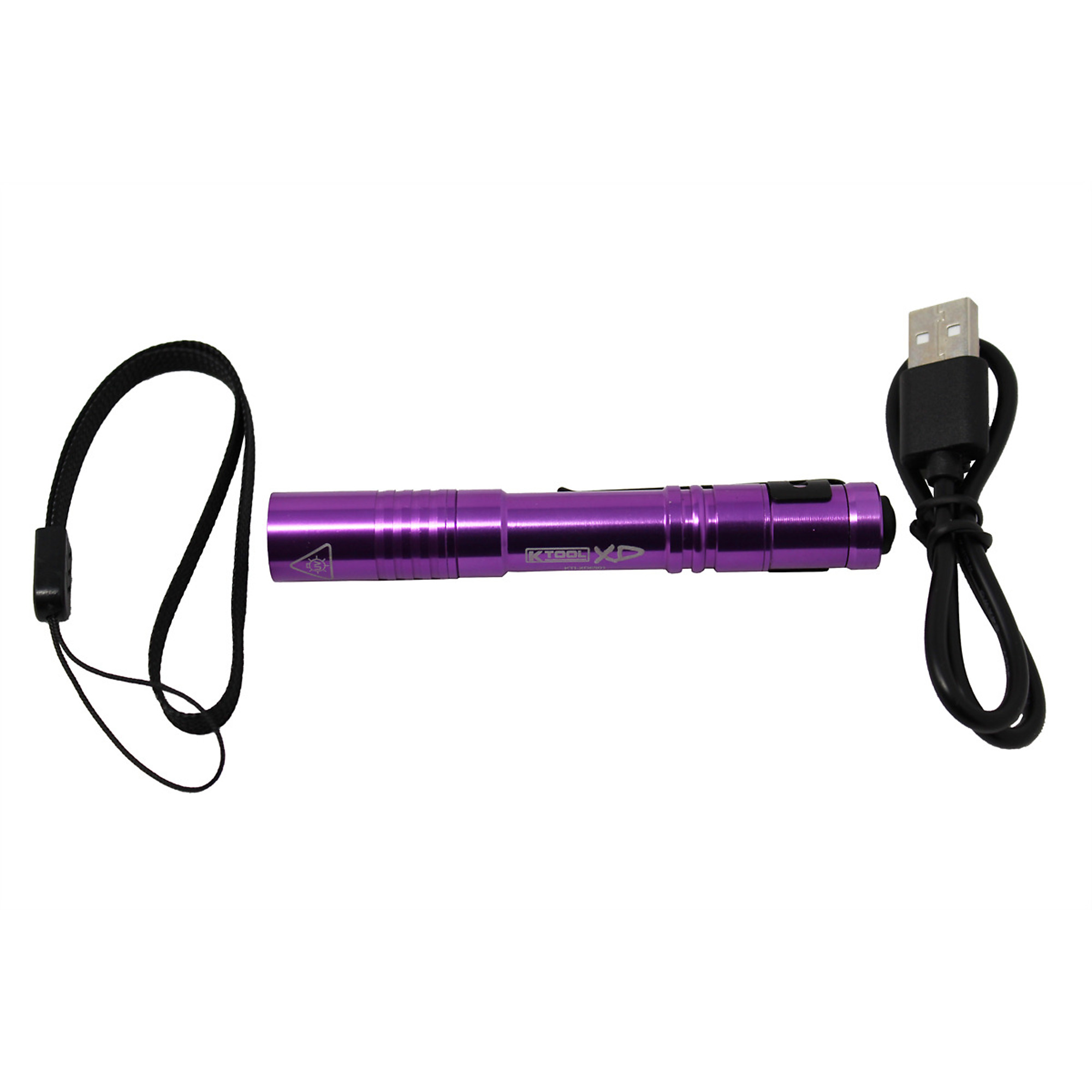 K Tool International UV Pen Light — 1 Watt, 365-370nm, Rechargeable, 350mAh Li-Ion Battery, 4in. Length, Model# KTIXD6301