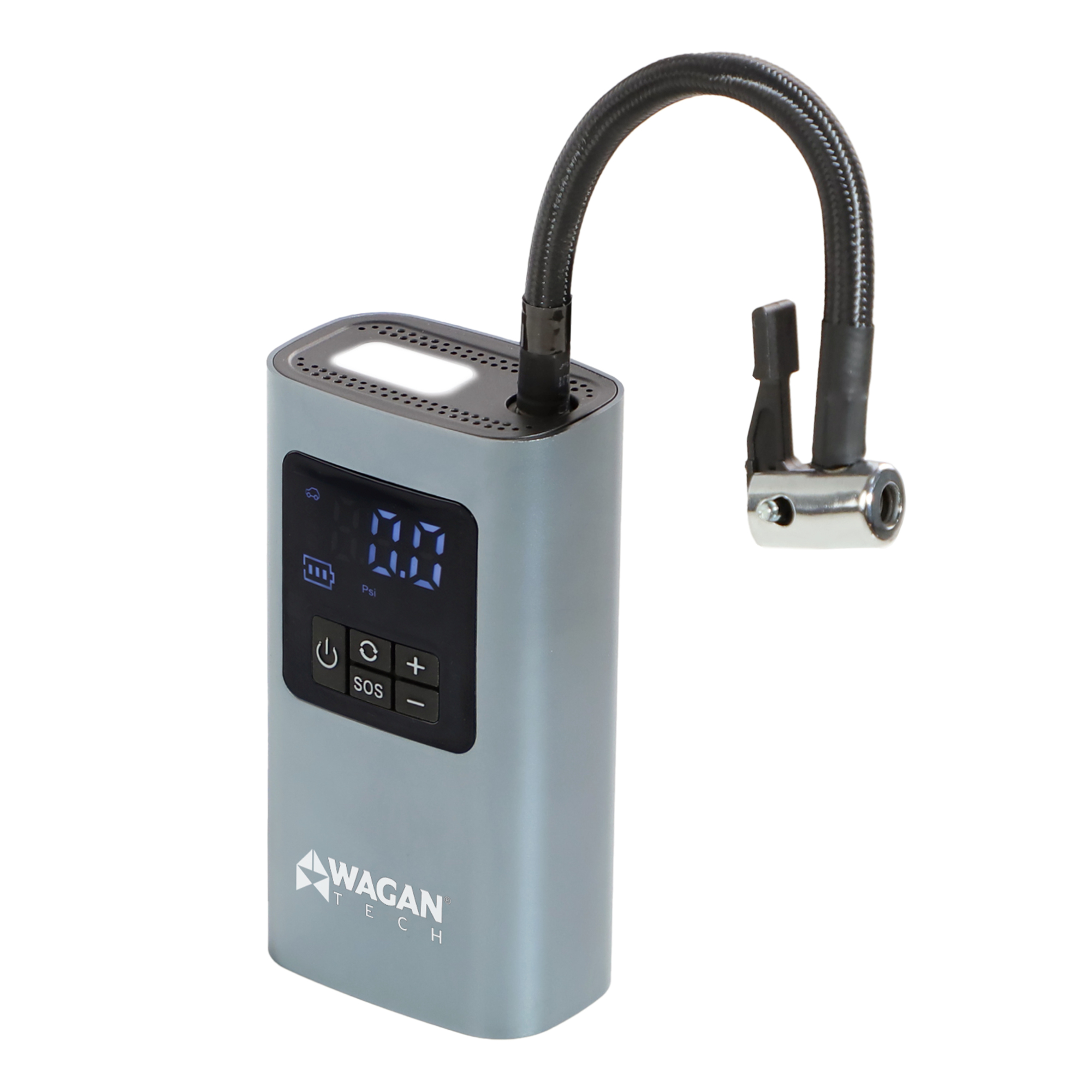 Wagan Tech Cordless Air Inflator — 150 PSI, 25 L/min Airflow, Built-In LED Flashlight, Model# EL7317