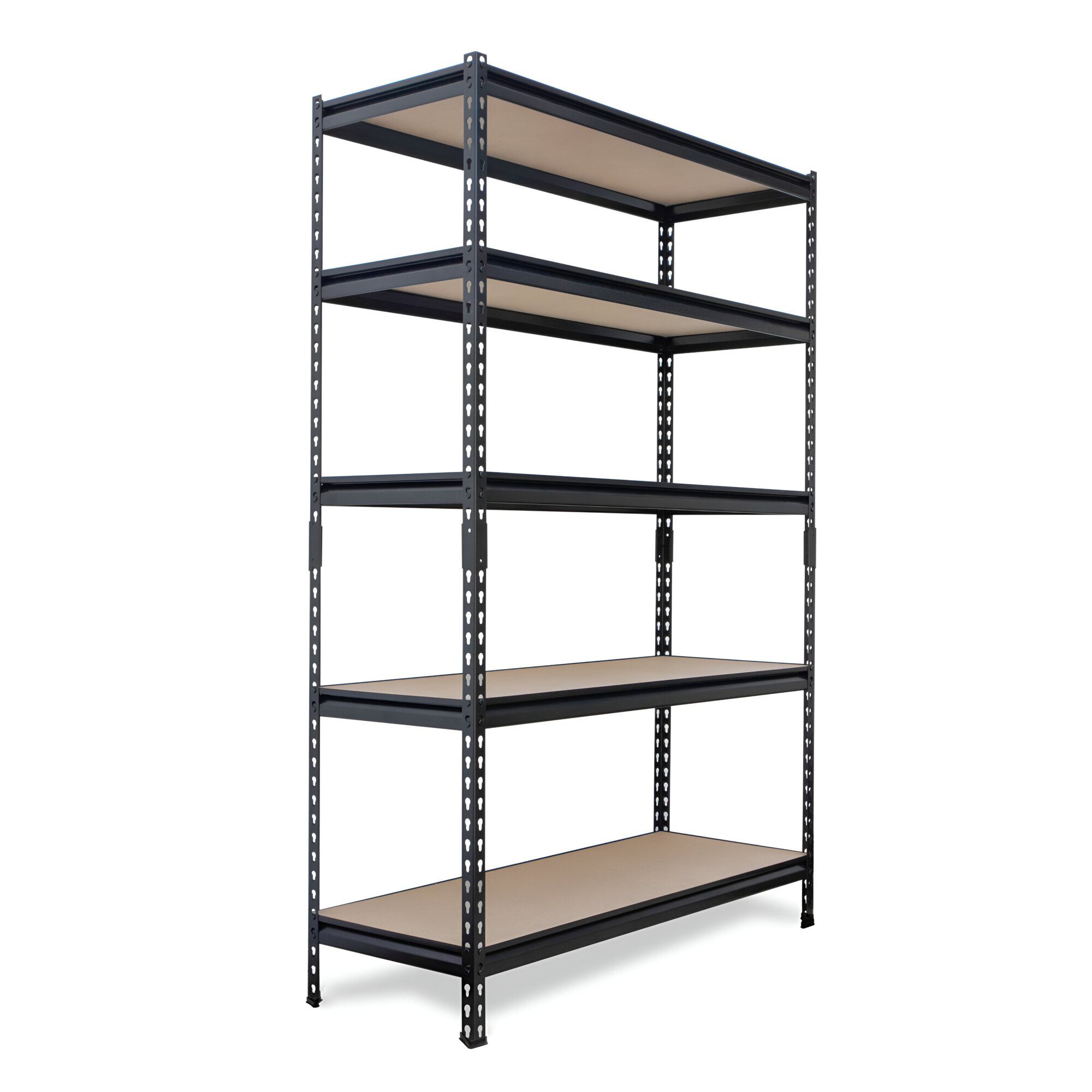 AR Shelving Pro Series 5-Tier Steel Garage Storage Shelving Unit — 48in. W x 72in. H x 18in. D, 4000-Lb. Capacity, Matte Black, Model# TRCD18502KFUS0