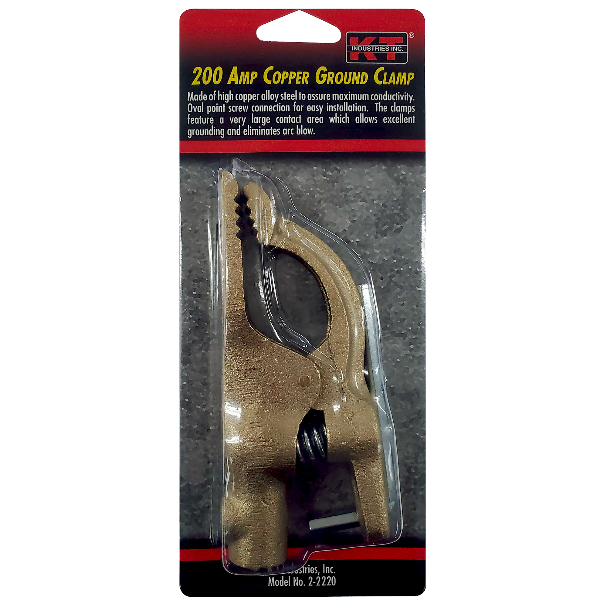 K-T Industries Copper Ground Clamp — 200 Amps, Model# 2-2220