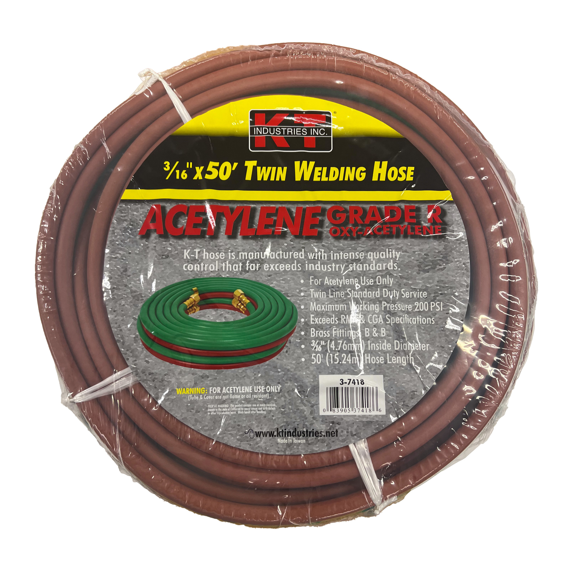 K-T Industries Twin Line Hose — 3/16in. x 50ft., Model# 3-7418