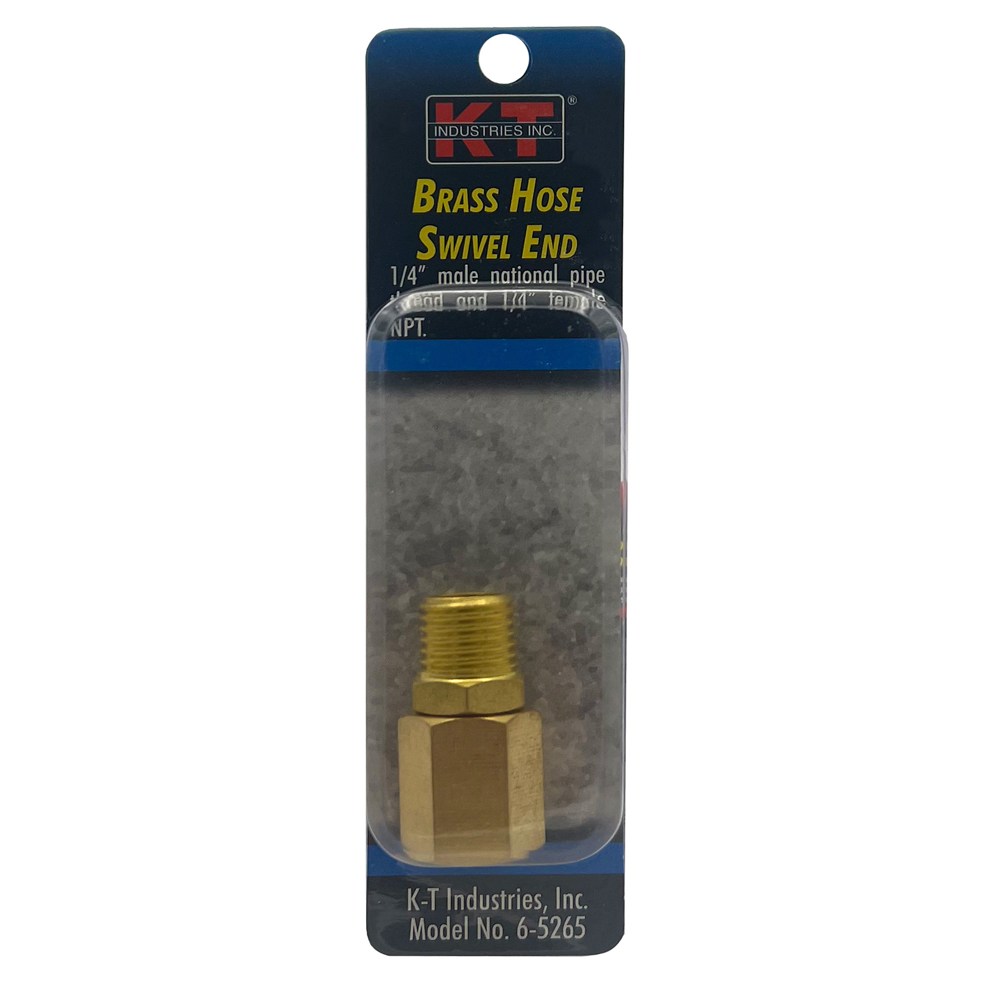 K-T Industries Swivel End Fitting — 1/4in. Male NPT x 1/4in. Female NPT, Model# 6-5265