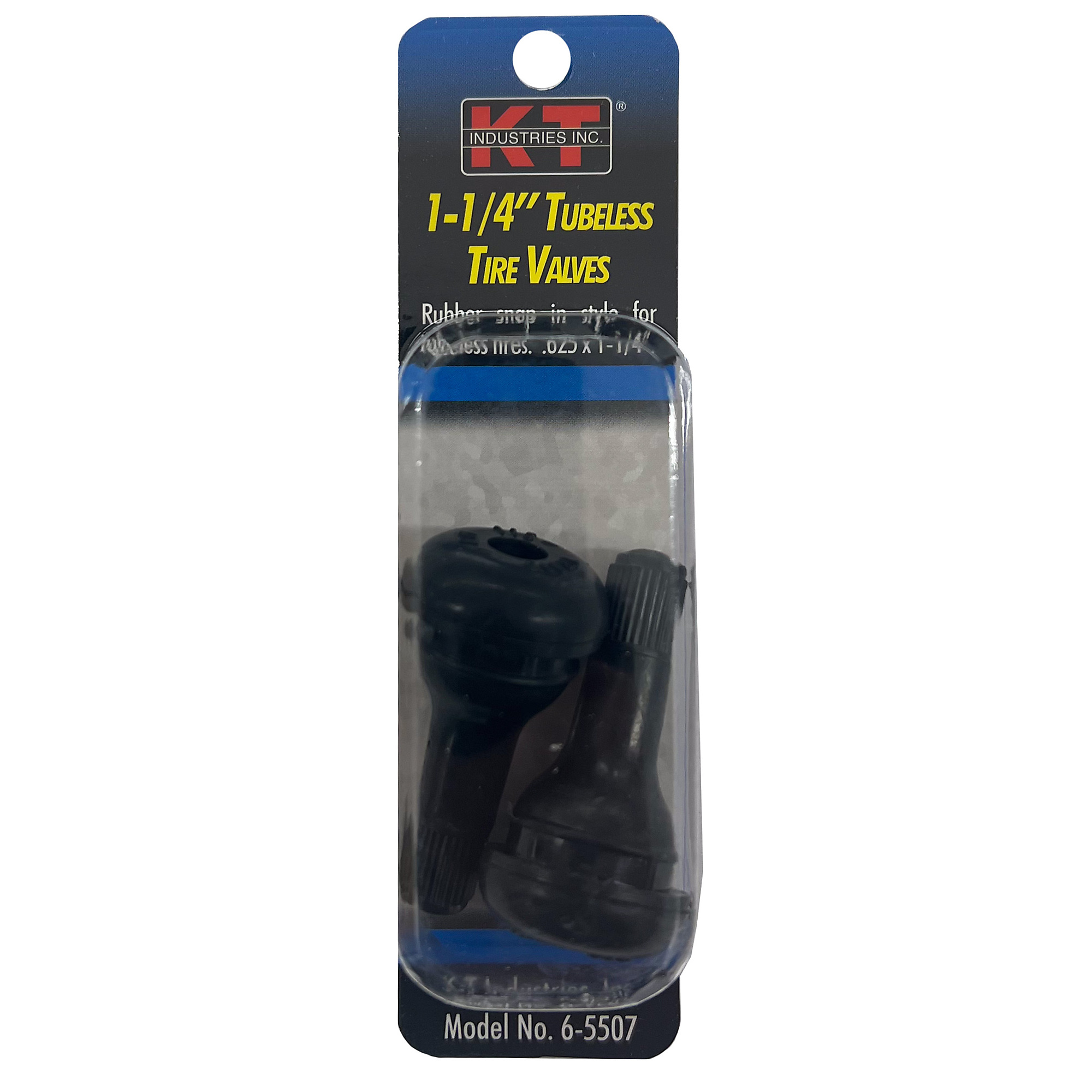 K-T Industries Rubber Snap-In Valve — 1-1/4in., 60 PSI, 2 Pcs, Model# 6-5507