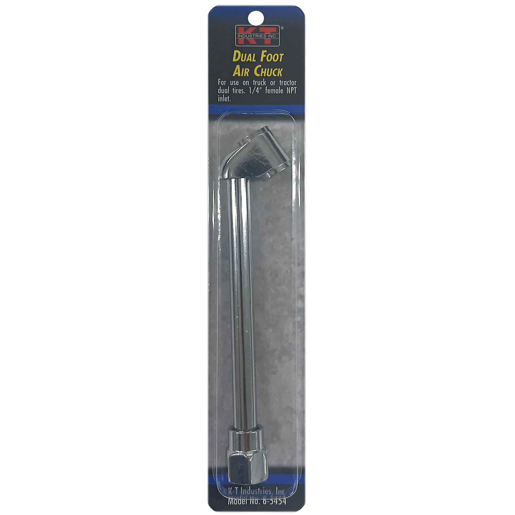 K-T Industries Dual Foot Tire Chuck — 5.75in. Length, 1/4in. NPT, Model# 6-5454