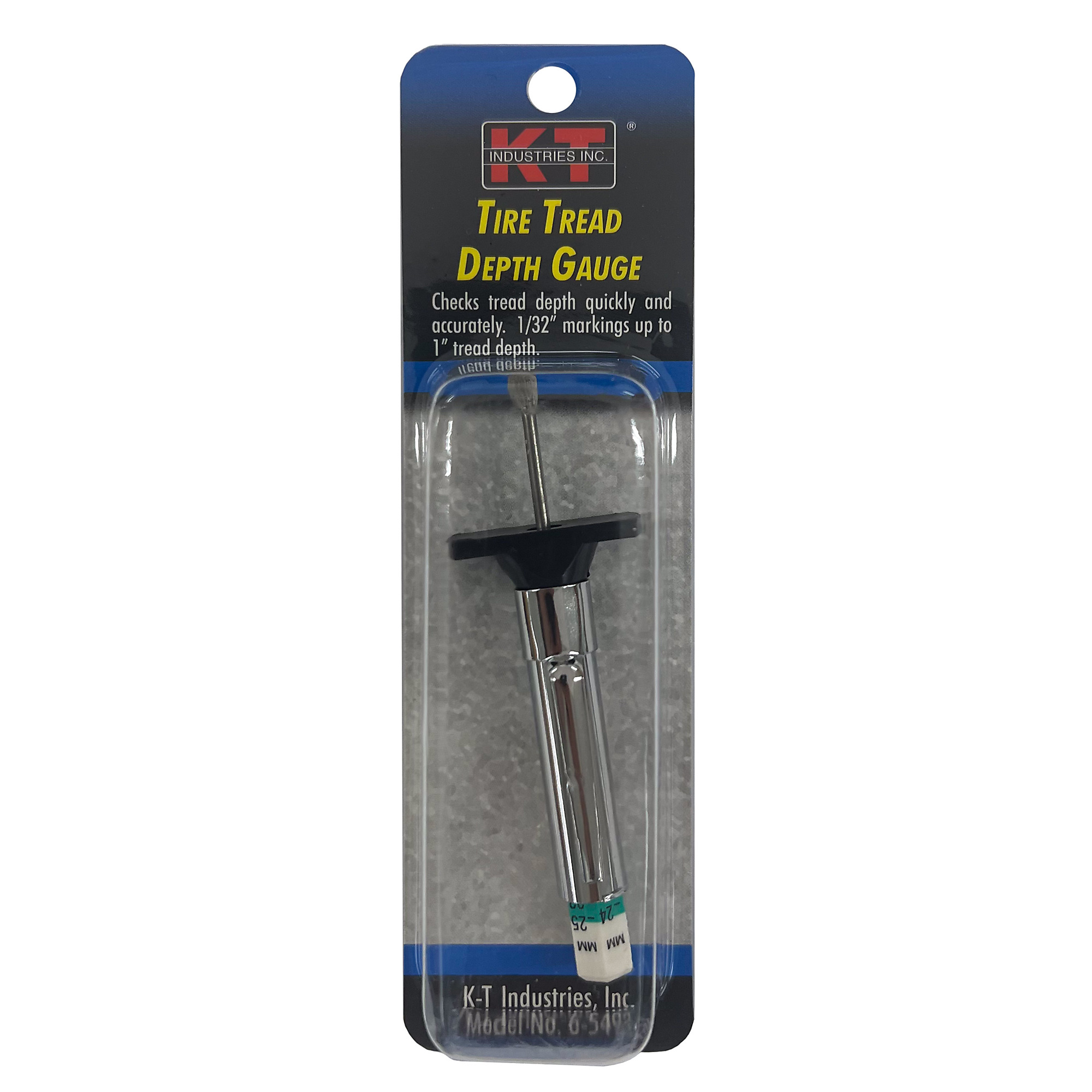 K-T Industries Tread Depth Gauge — Up to 1in. Tread Depth, Model# 6-5493
