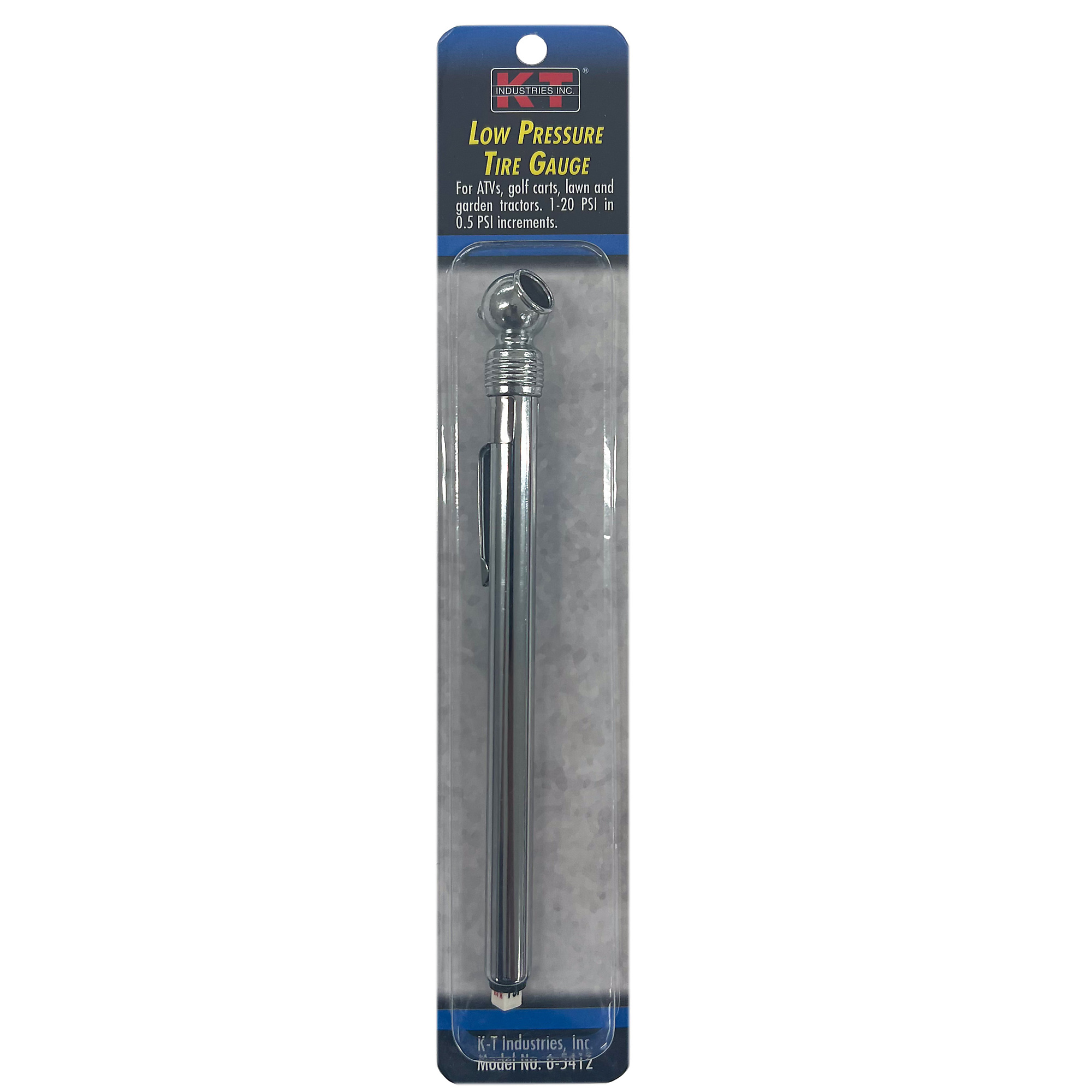 K-T Industries Low Pressure Tire Gauge — 1-20 PSI, Model# 6-5412