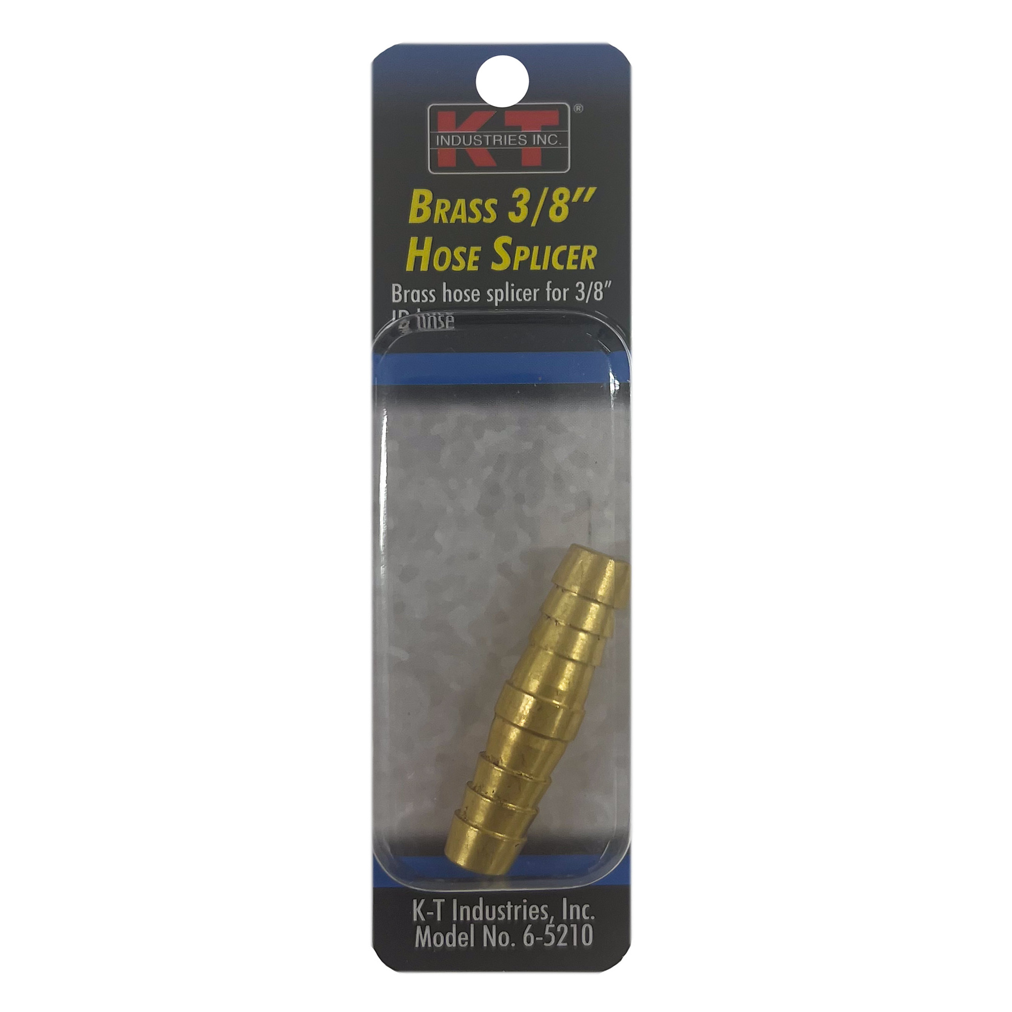 K-T Industries Brass Hose Splicer — 3/8in. ID, Model# 6-5210