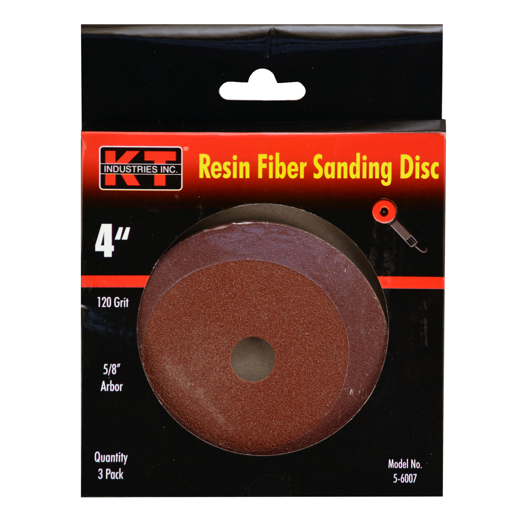 K-T Industries Sanding Discs — 4in., 120 Grit, 3 Pk., Model# 5-6007