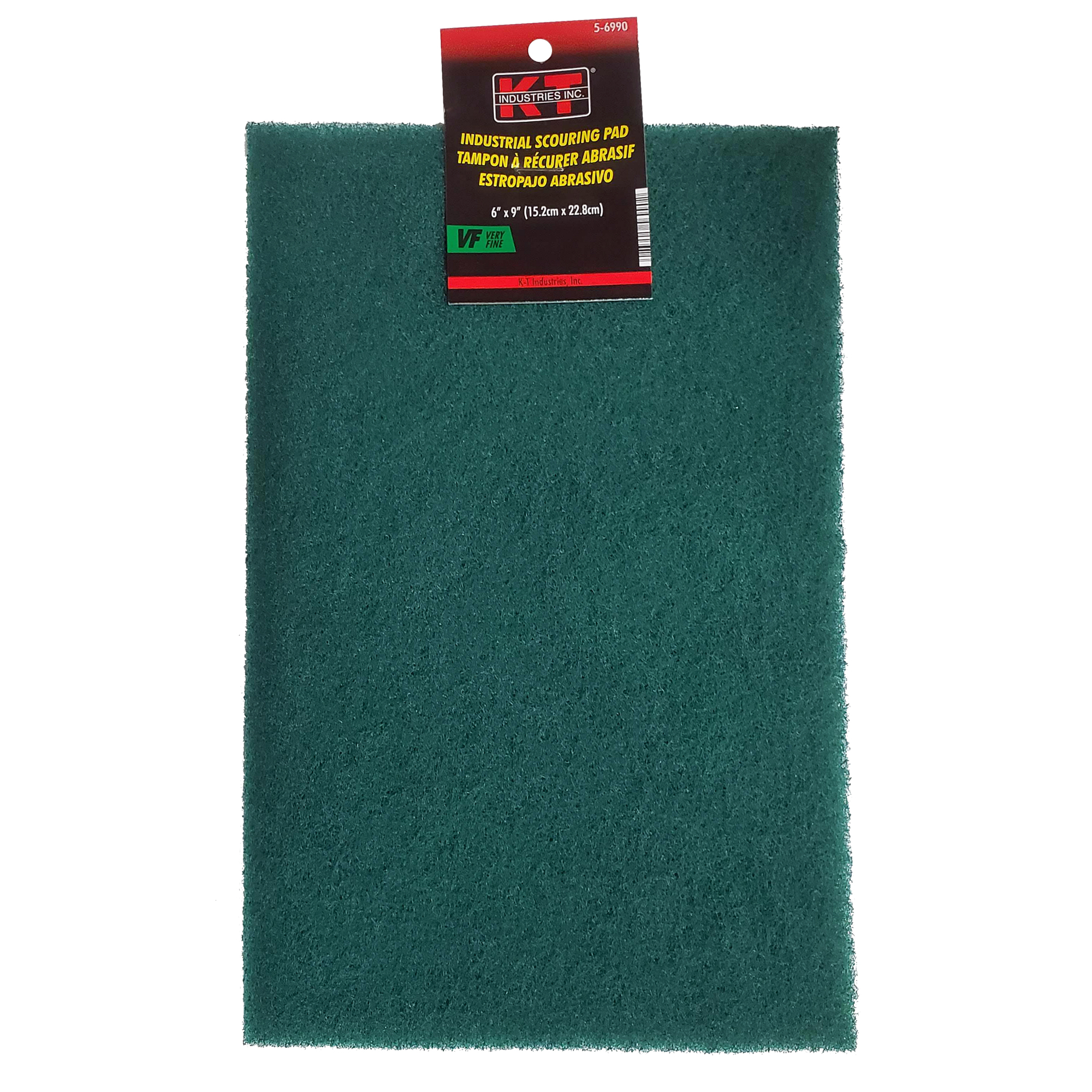 K-T Industries Abrasive Scouring Pad — 6in. x 9in., Green, Model# 5-6990