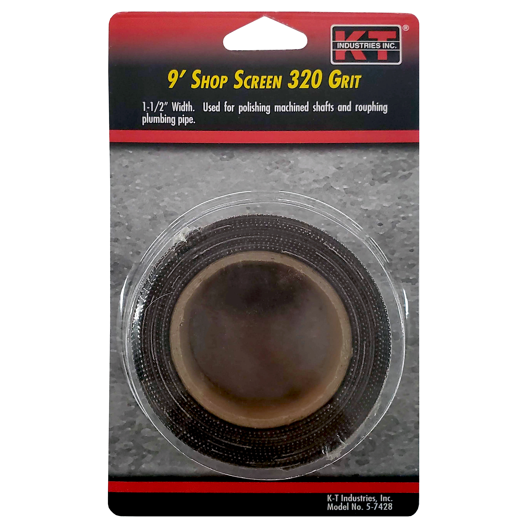 K-T Industries Shop Screen — 320 Grit, 1.5in. x 9 Yards, Model# 5-7428