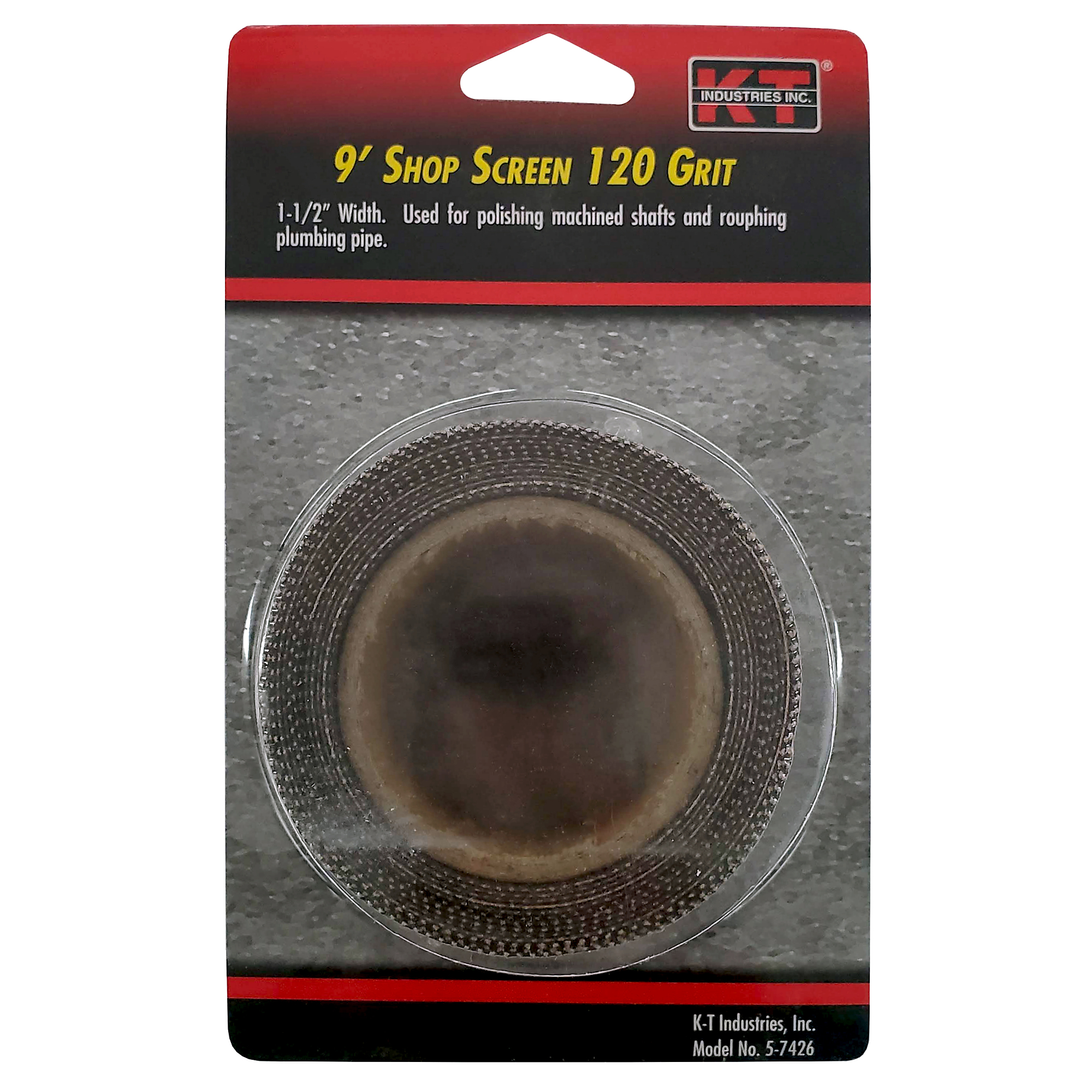 K-T Industries Shop Screen — 120-Grit, 1.5in. x 9yd., Model# 5-7426