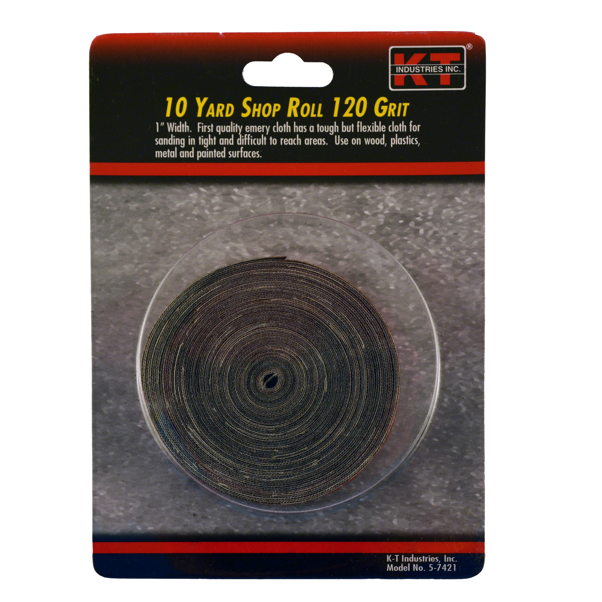 K-T Industries Shop Roll — 120 Grit, 1in. x 10 Yards, Model# 5-7421