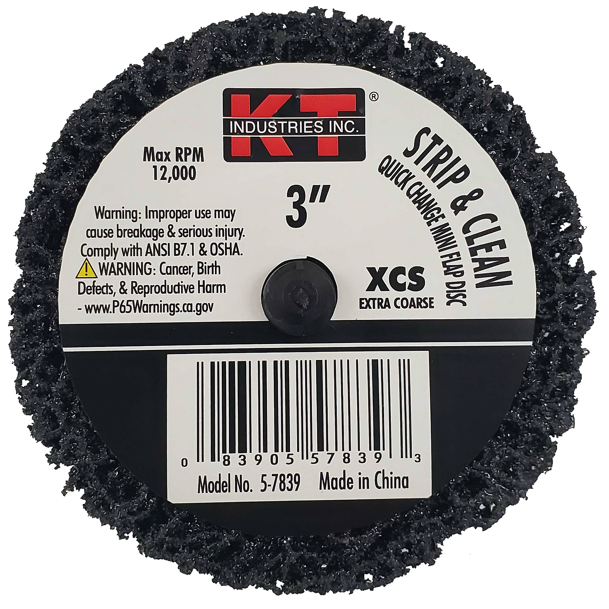 K-T Industries Mini Easy Strip Disc — 3in., Extra-Coarse Grit, Model# 5-7839