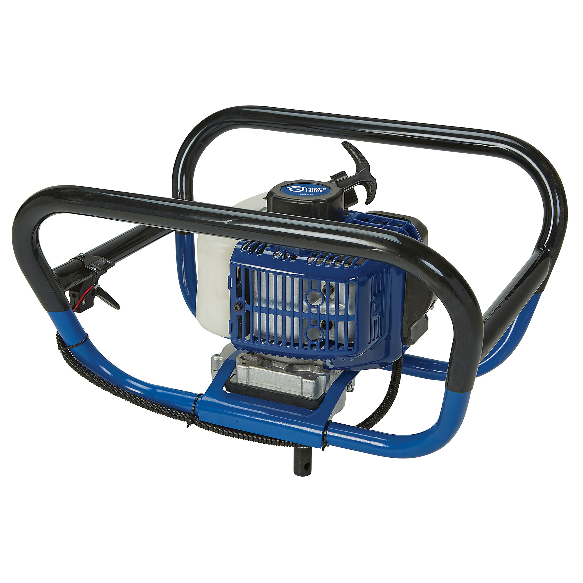 Powerhorse 1- or 2-Person Earth Auger Powerhead, 50cc 2-Cycle Engine, 55 Ft./Lbs. Torque, 280 RPM, Fits 7/8in. Shaft Auger Bits
